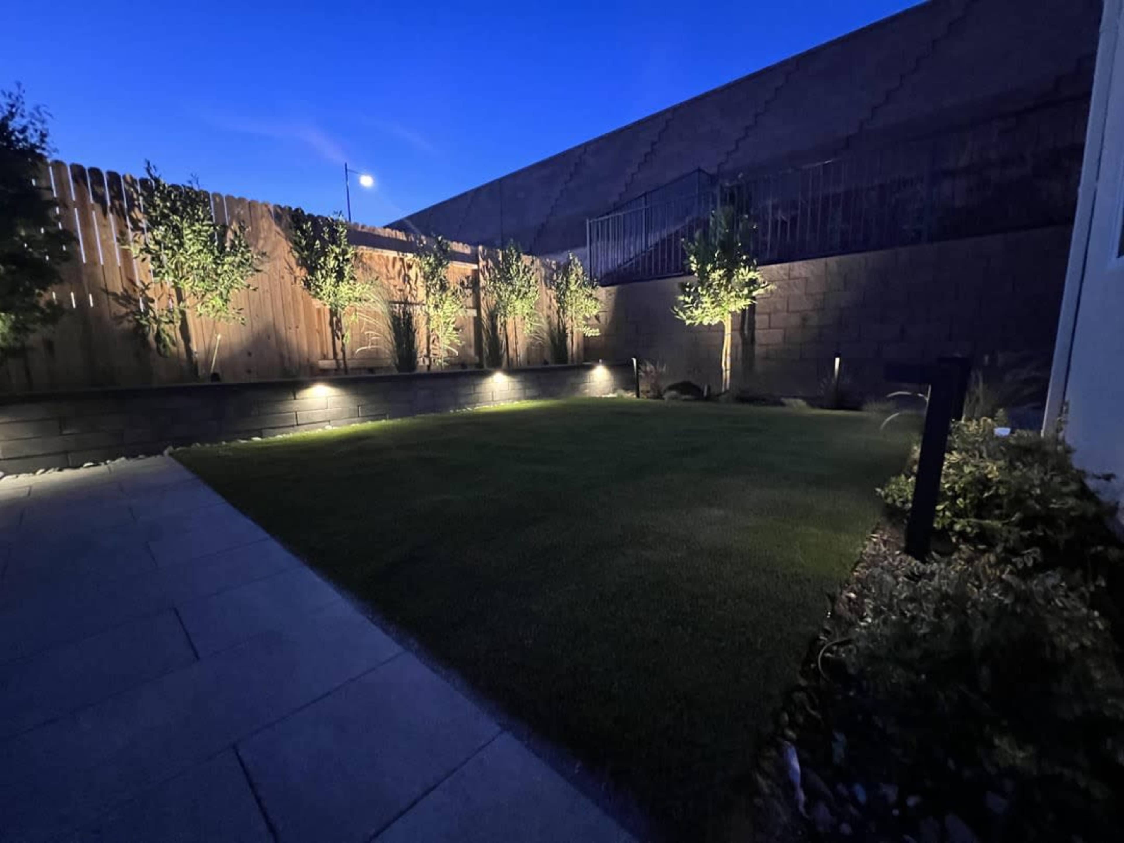 Downtown area lit backyard space Image in Downtown, San antonio, TX