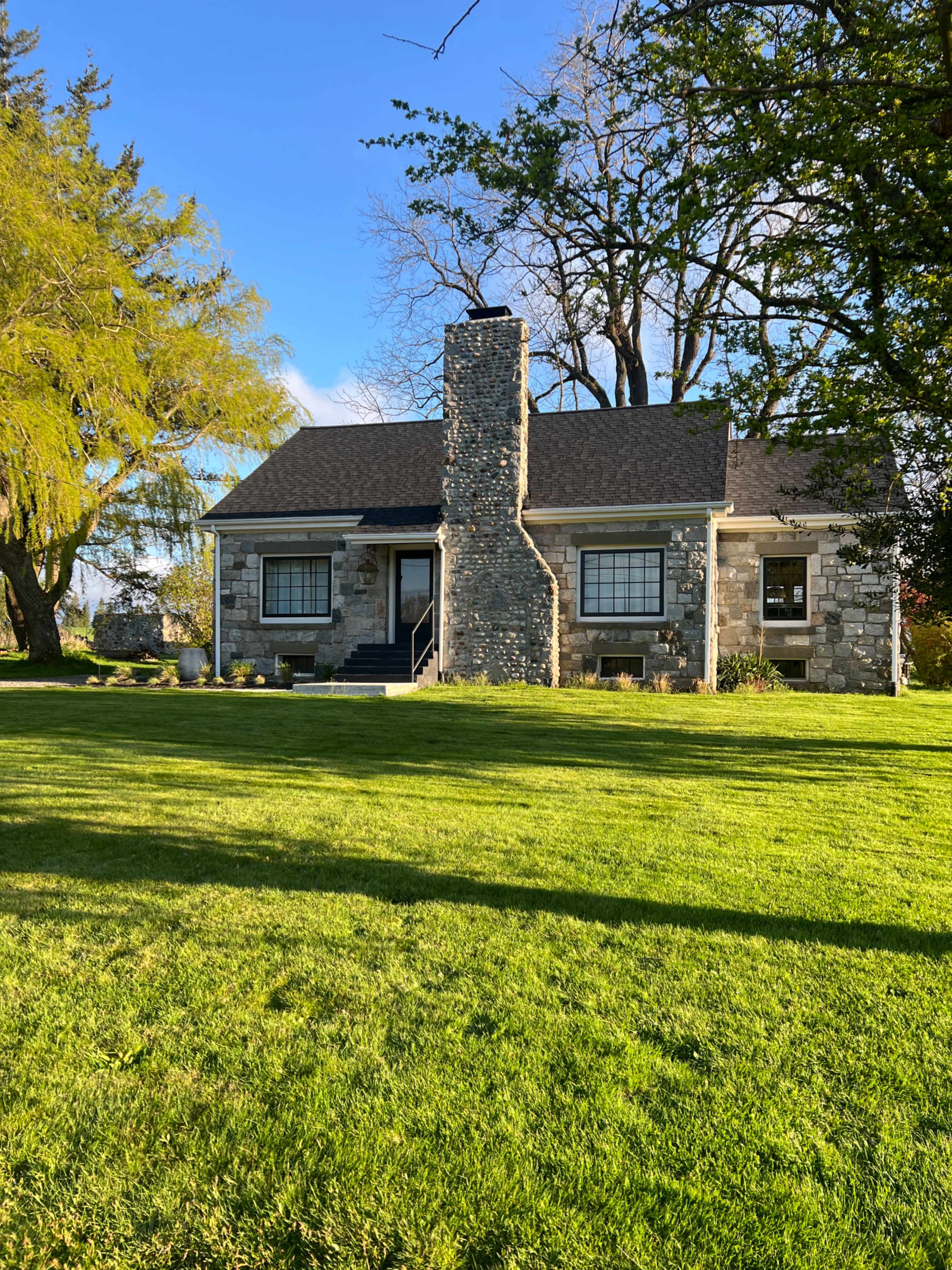 Stone cottage in pastoral country side Image in , Ferndale, WA