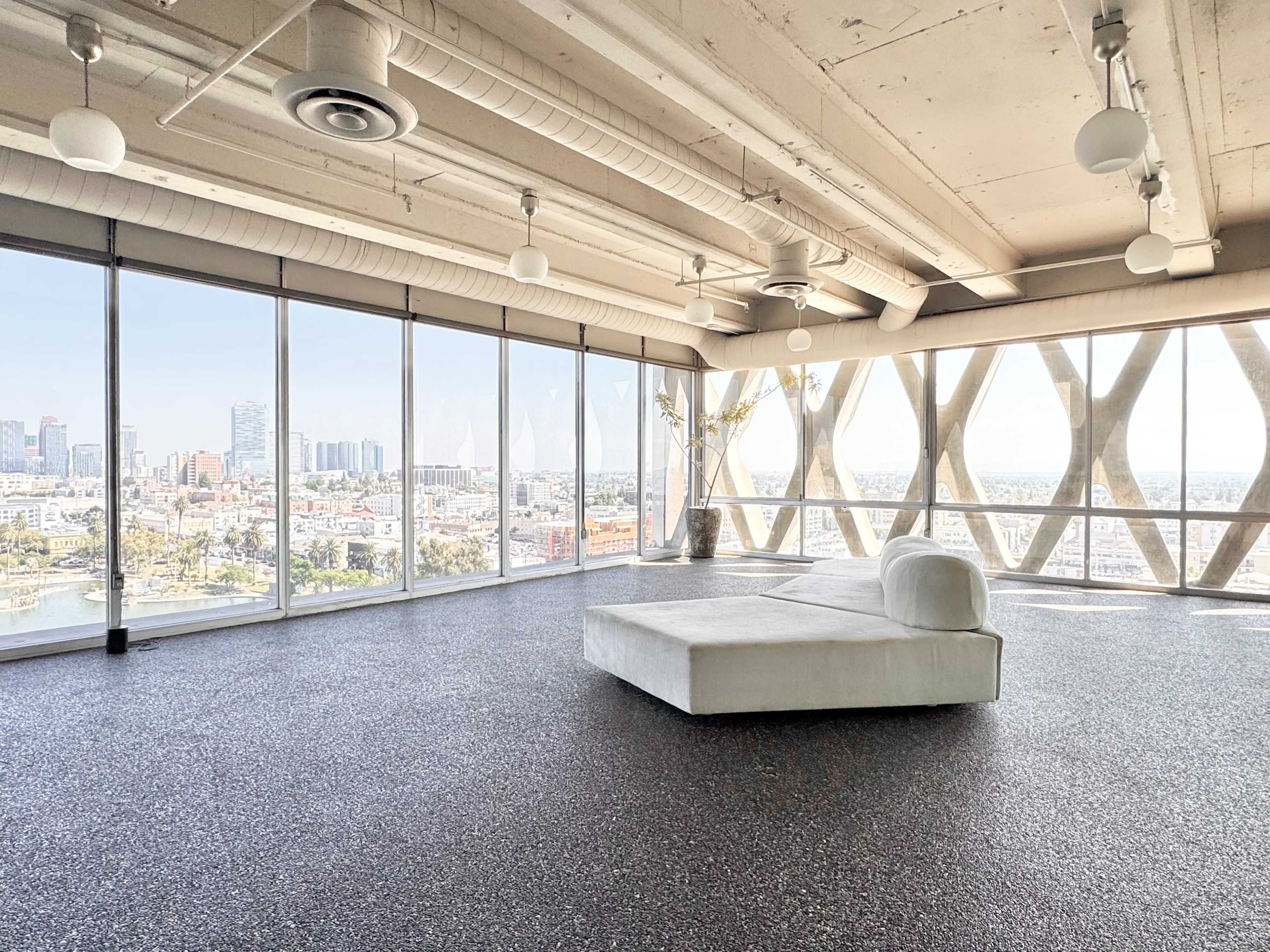Mid-Century Modern Panoramic Skyline View Loft Image in Central LA, Los Angeles, CA