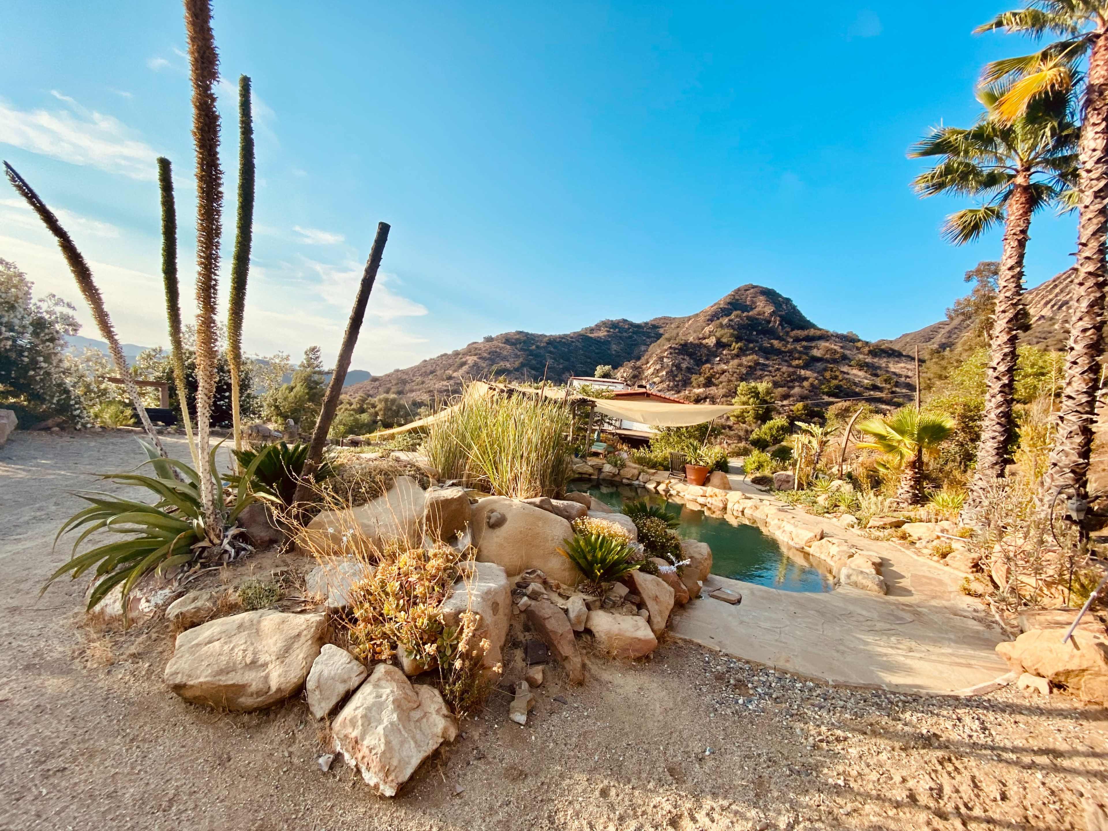 Private 30-Acre Rustic Horse Ranch in Malibu Canyon with amazing mountain and canyon views. Walk-in ROCK POOL, on-site daylight studio. Daytime ceremonies and events only. Image in , Malibu, CA
