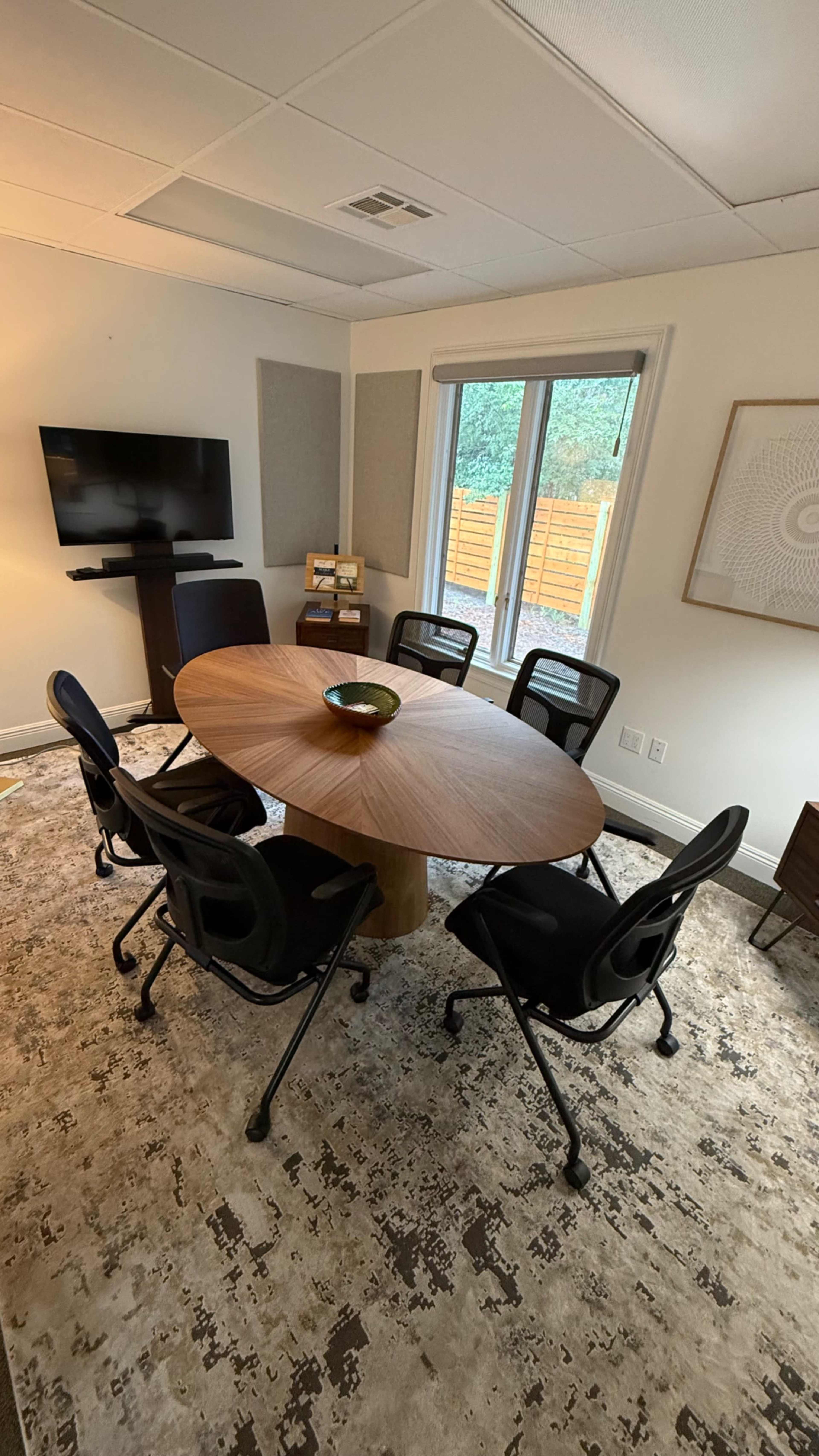 Mid-Century Modern Creative Office & Podcast Studio | Boardroom + Lounge + Kitchen Image in , Mandeville, LA