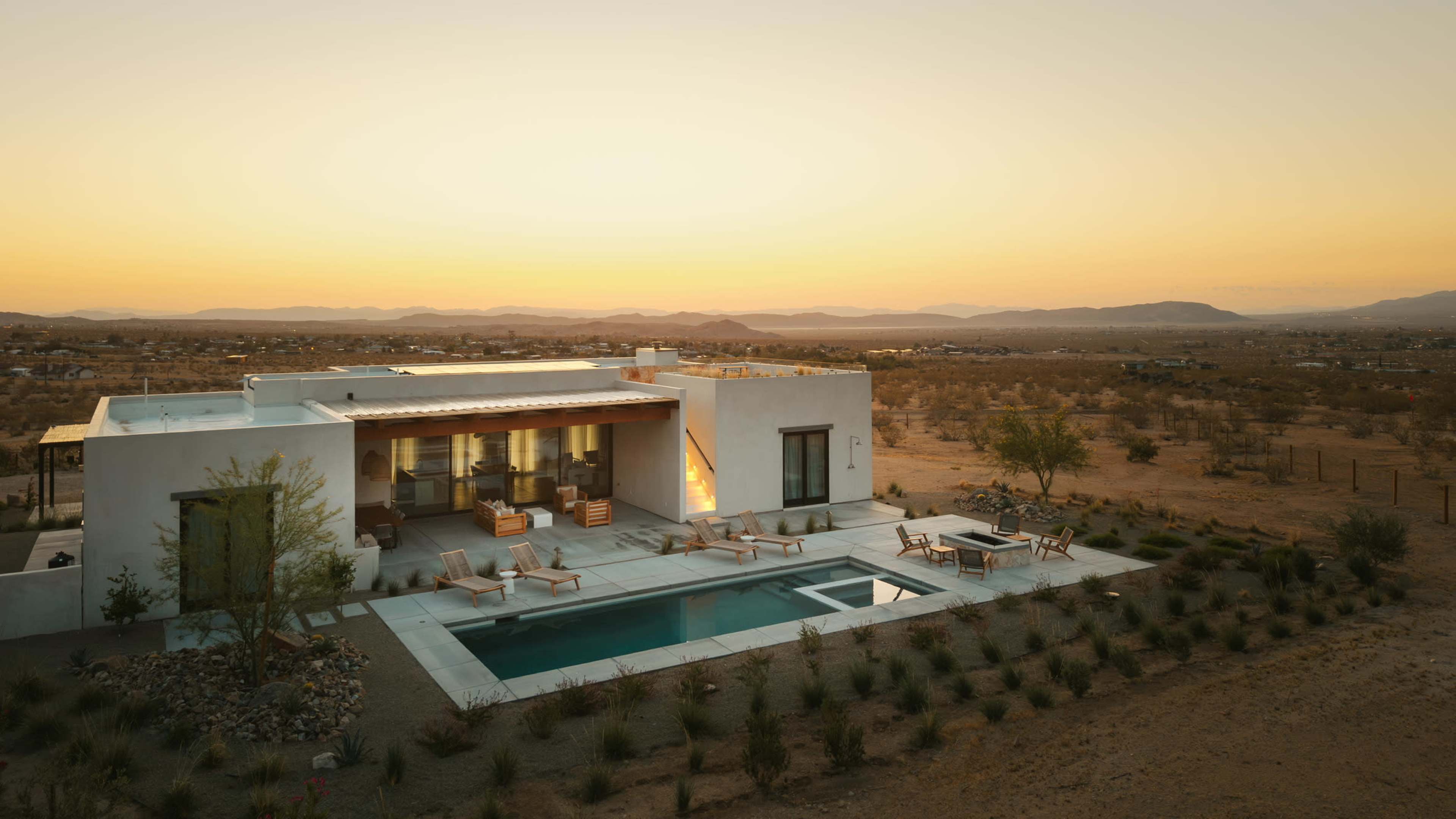 Villa Paros | Modern Desert Villa with Pool, Spa, Roof Deck + 360° Views Image in Joshua Tree, Joshua Tree, CA
