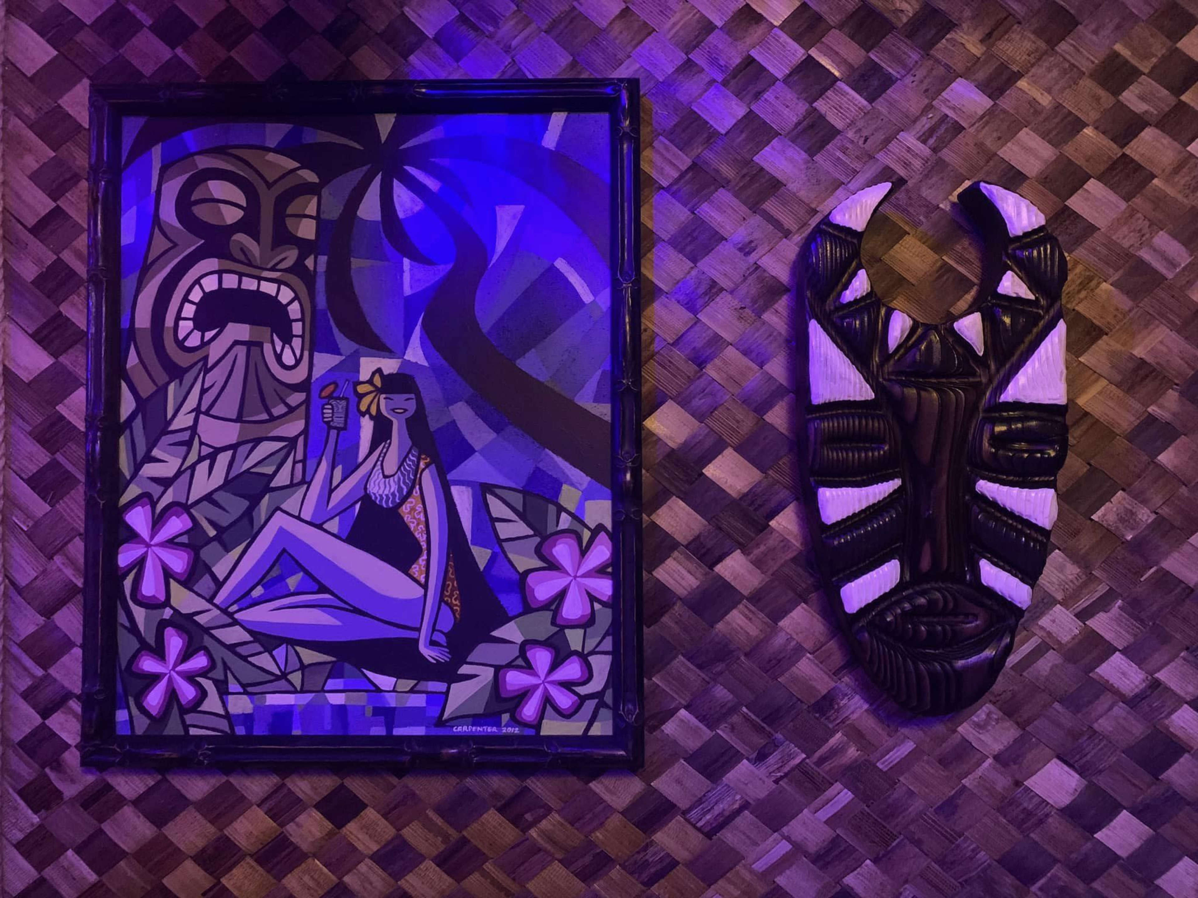 Plan Your Escape to this Exotic Home Tiki Bar Image in West Bloomfield Township, West Bloomfield, MI