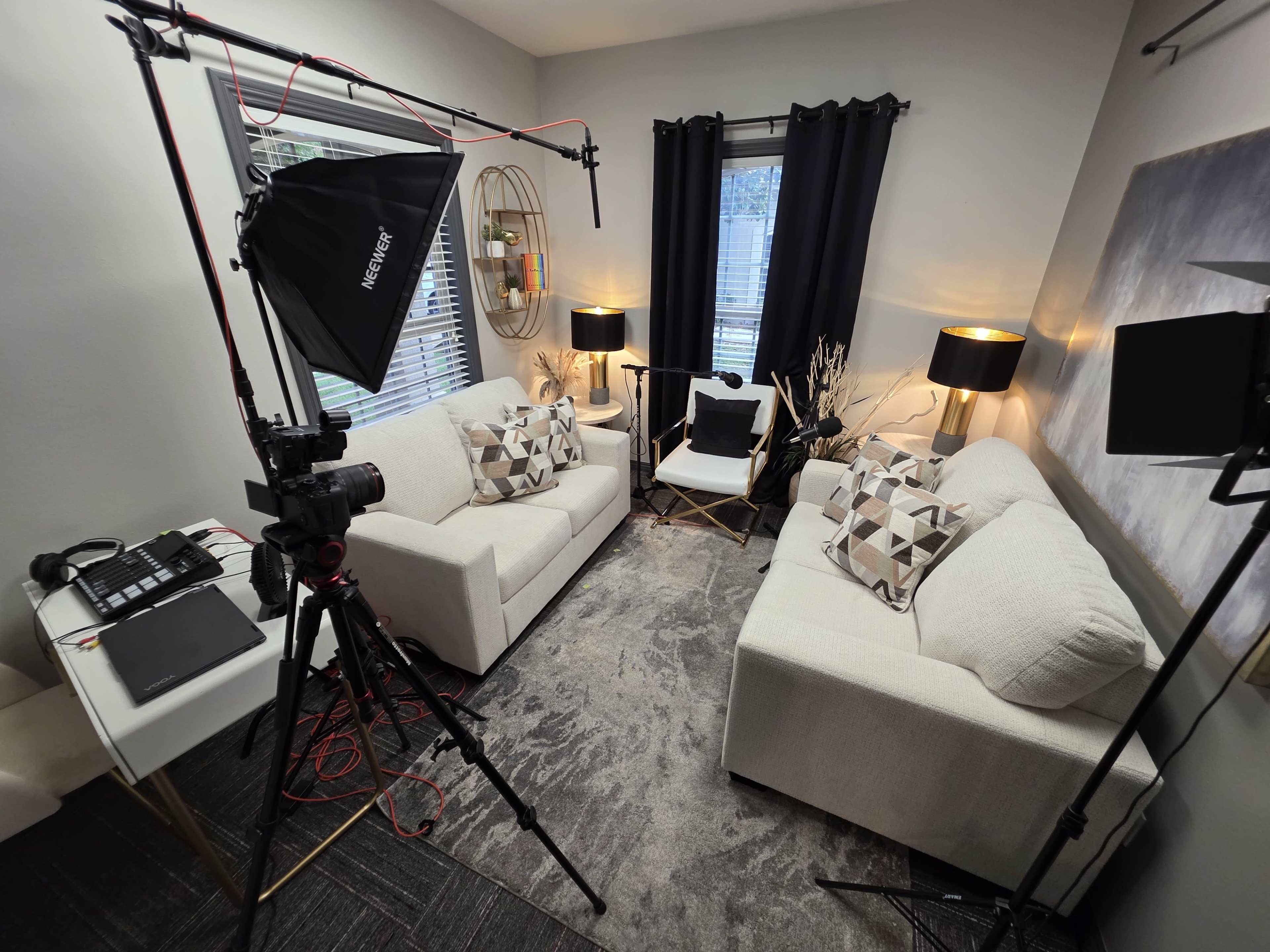 Clean Aesthetic Modern Business Park Podcast & Video Studio in Village on the Creeks Image in Rogers, Rogers, AR