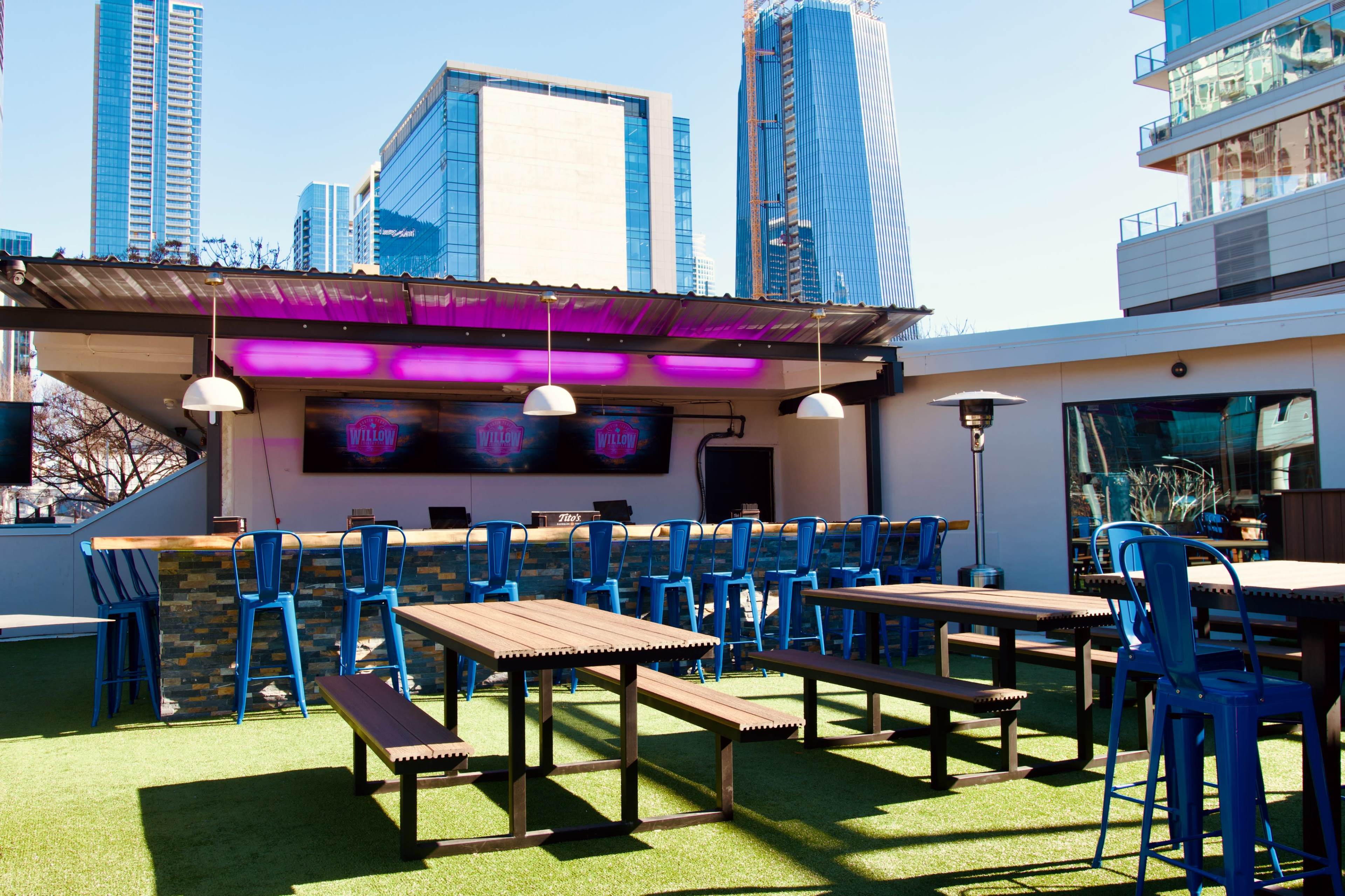 Willow Country Bar, between downtown & west end, rooftop views, DJ, and incredible drinks Image in Downtown Austin, Austin, TX