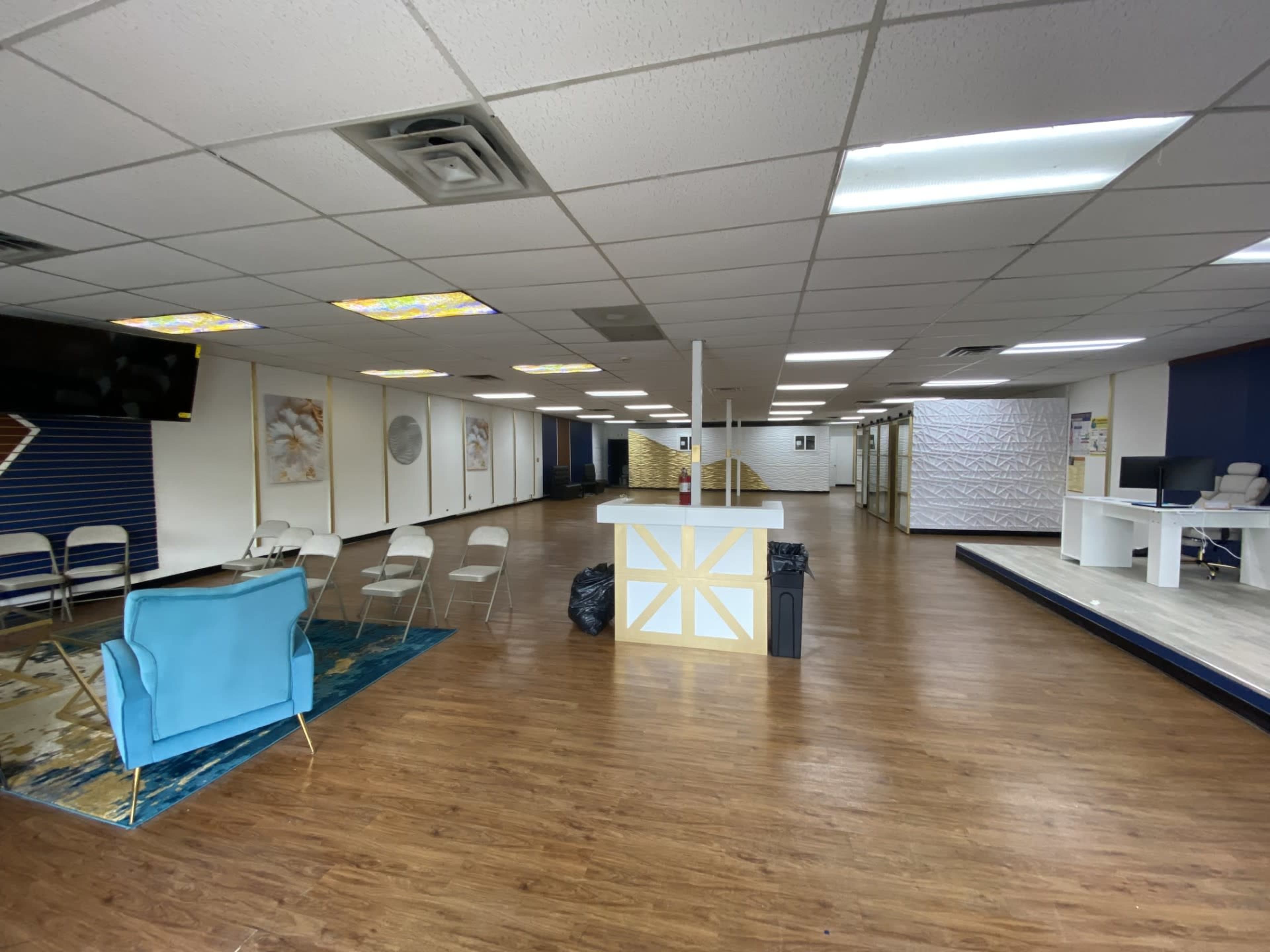South side event space with stage Image in Riverdale, Riverdale, GA