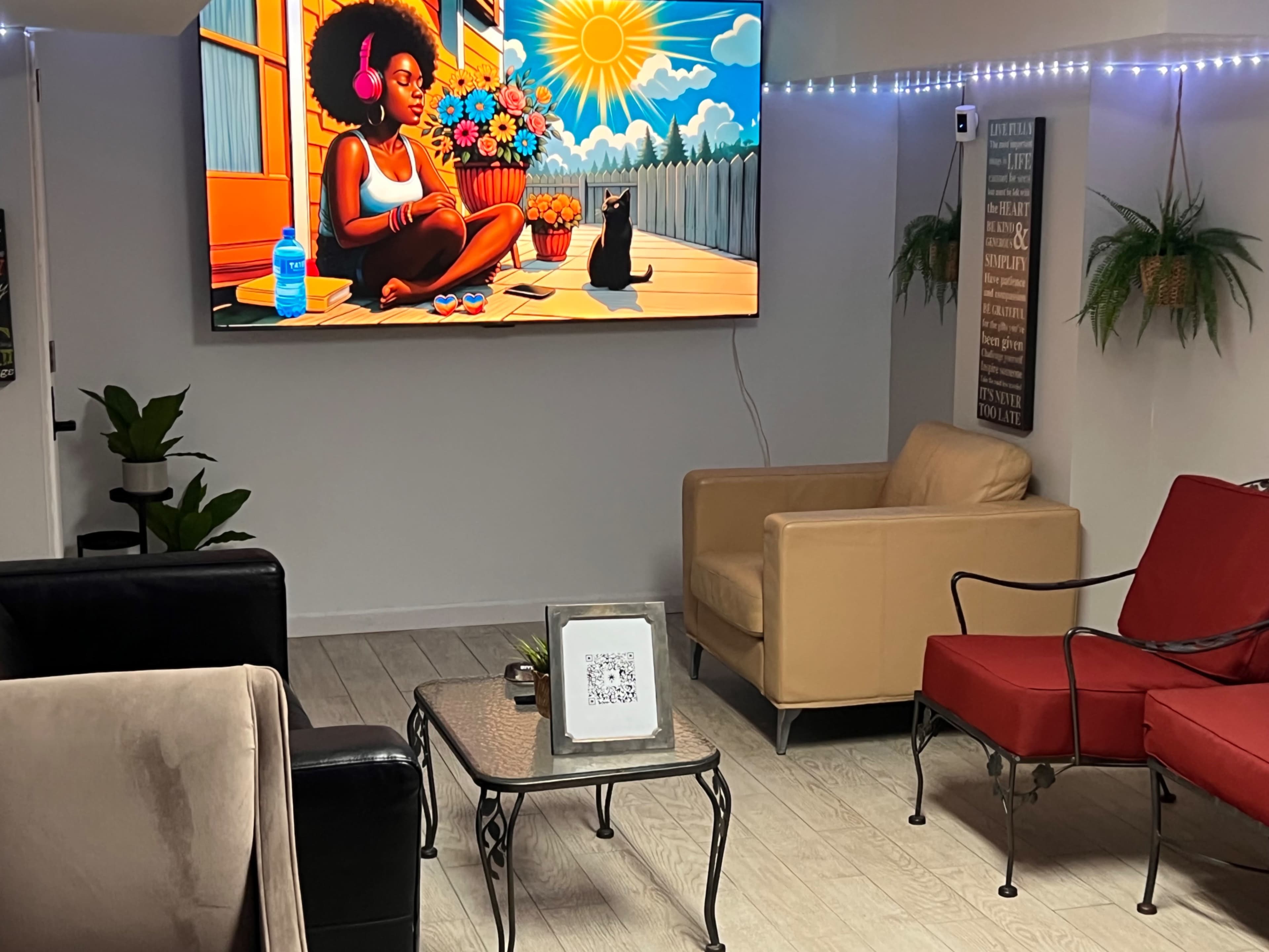 Intimate Lounge in licensed safe use treatment space inside a licensed dispensary. Image in Petworth, Washington, DC