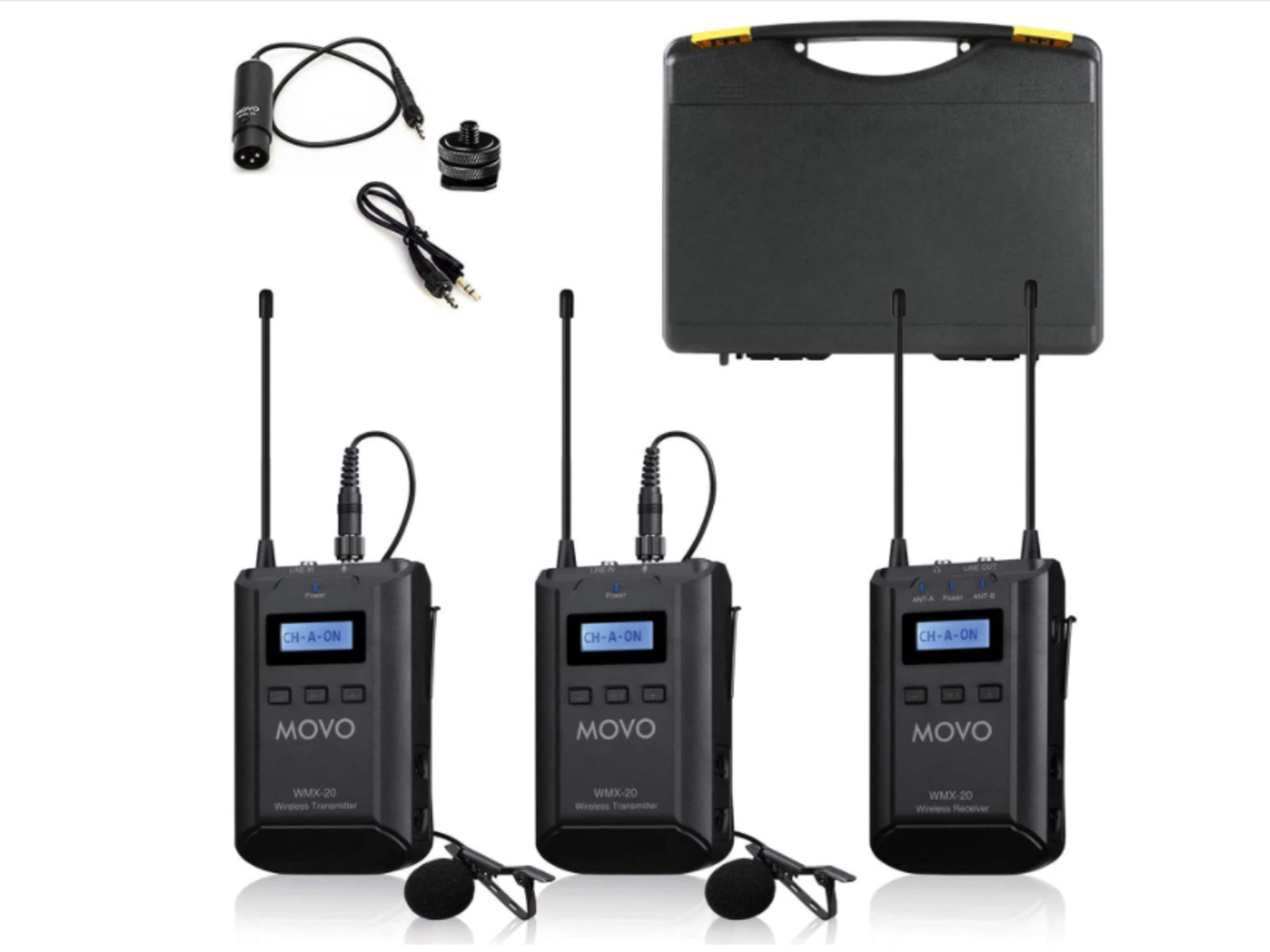 Movo WMX-20-DUO 48-Channel UHF Wireless Lavalier M