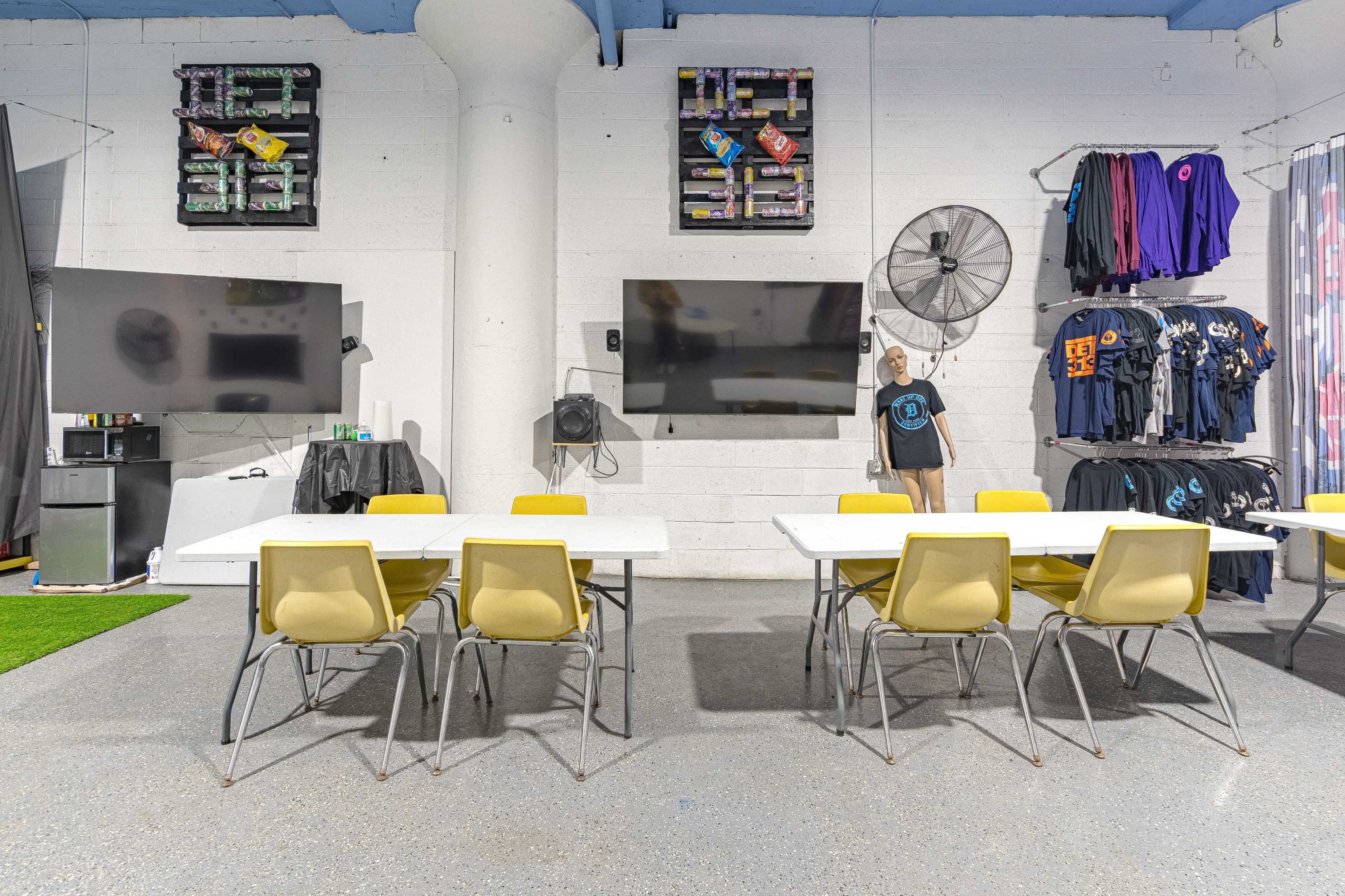 Loft Studio in the Back of the Whatupdoe Store Front. Image in Russell Industrial, Detroit, MI