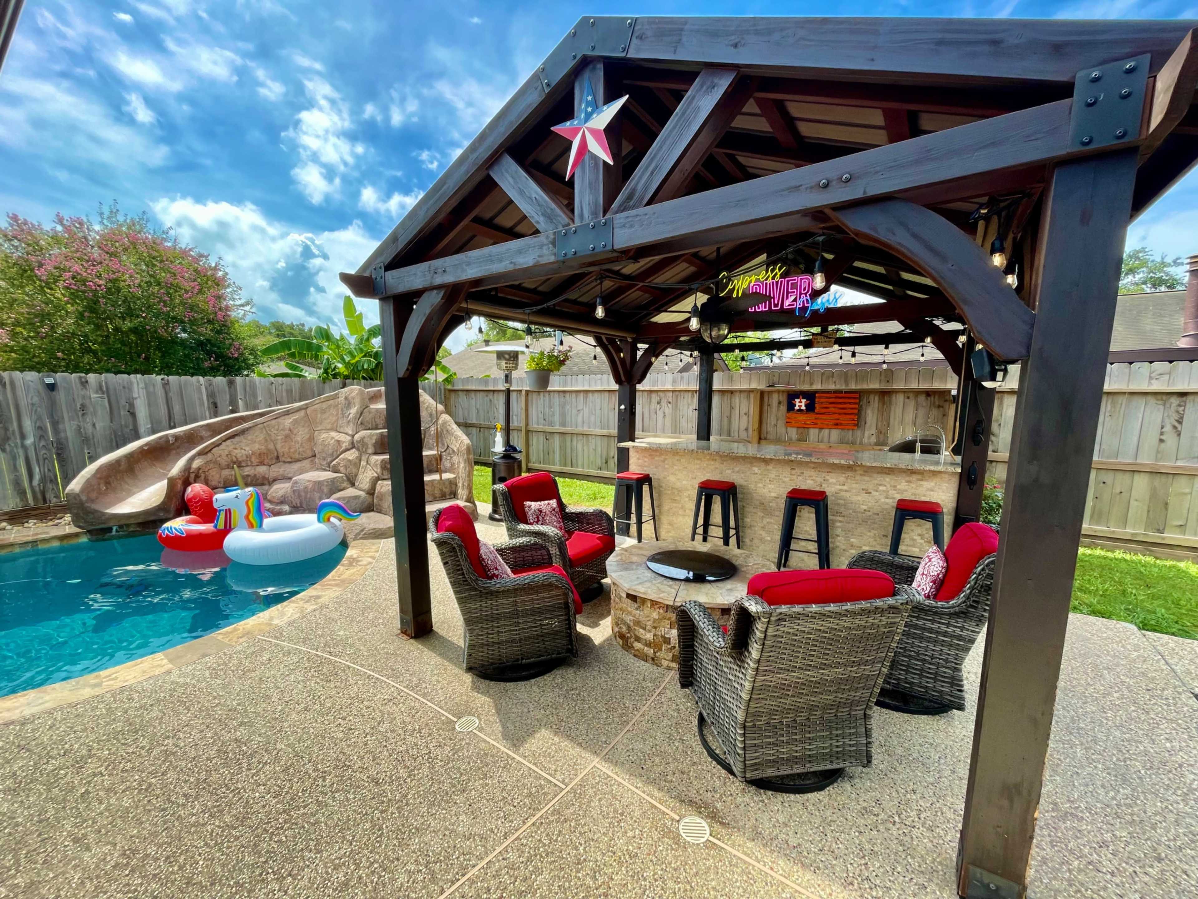 Private pool and bathroom! Free heated pool! Image in Cypress Meadows, Katy, TX