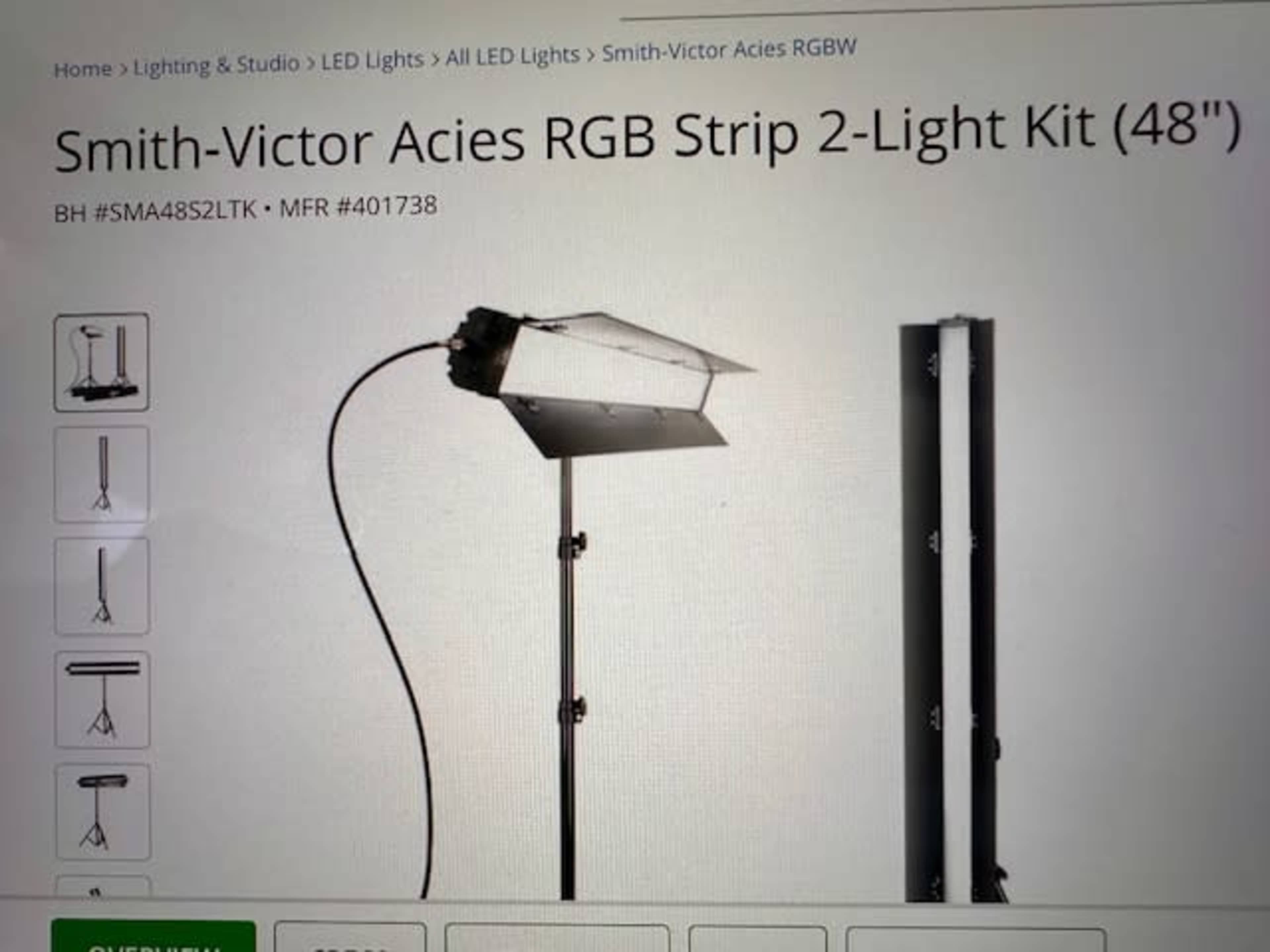 (2) Smith-Victor Acies RGB Strip 2-Light Kit (48”)