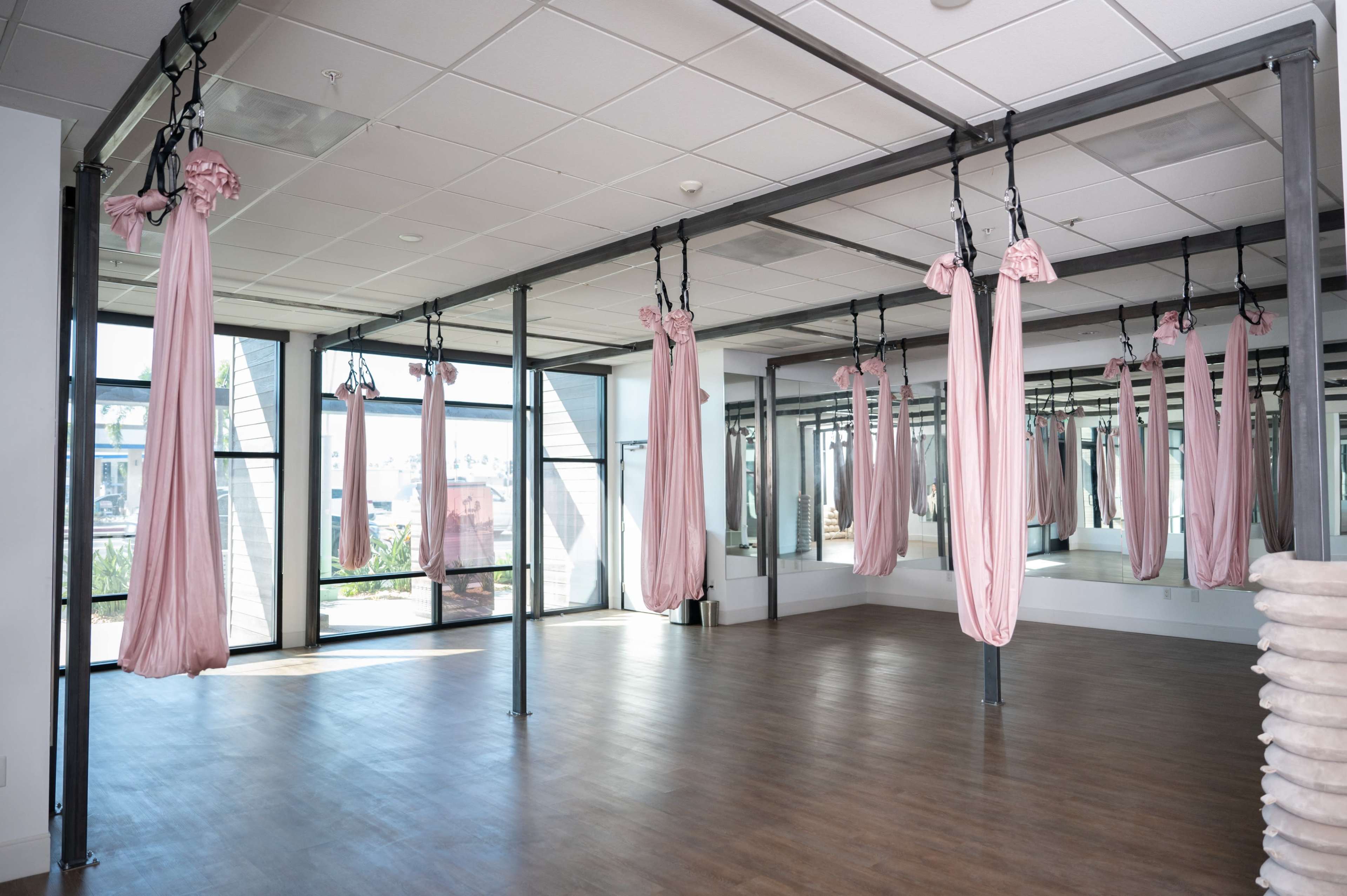 Breathtaking Aerial Yoga Studio with Natural Light Image in Huntington Beach, Huntington Beach, CA