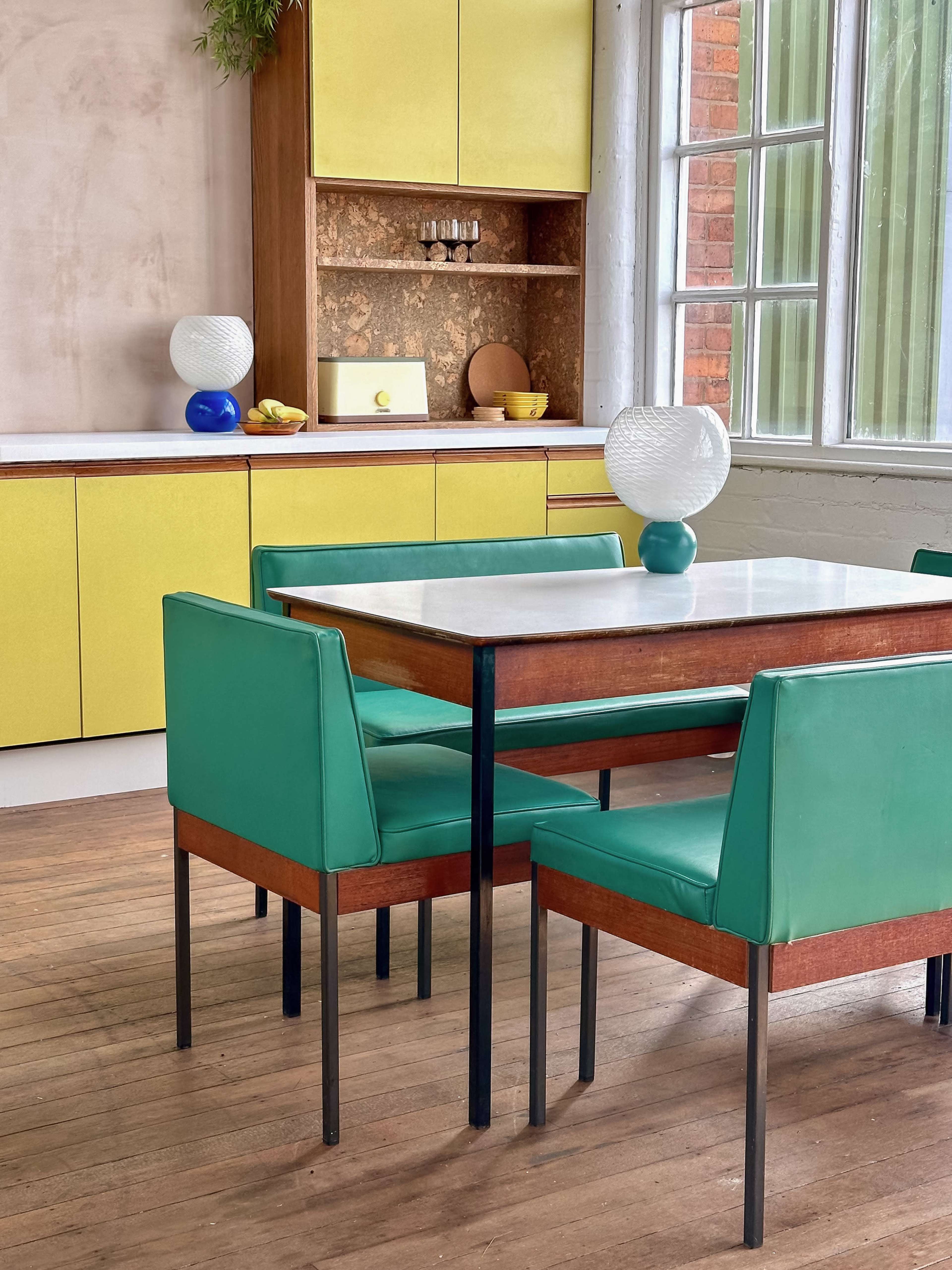 Modern retro daylight kitchen studio, yellow kitchen Image in Leicester, Leicester, ENG