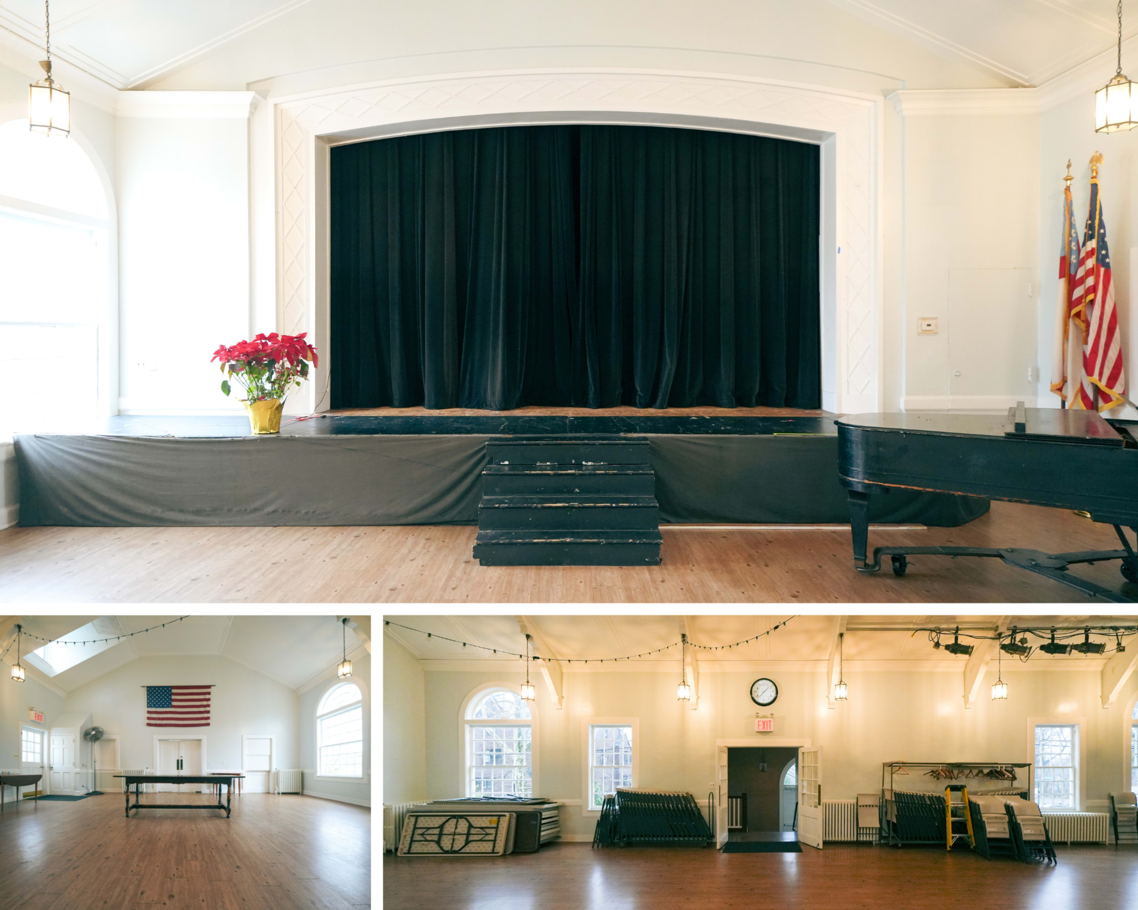 Colonial-inspired Performance Hall with Vintage Americana Accents Image in Douglaston, Douglaston, NY