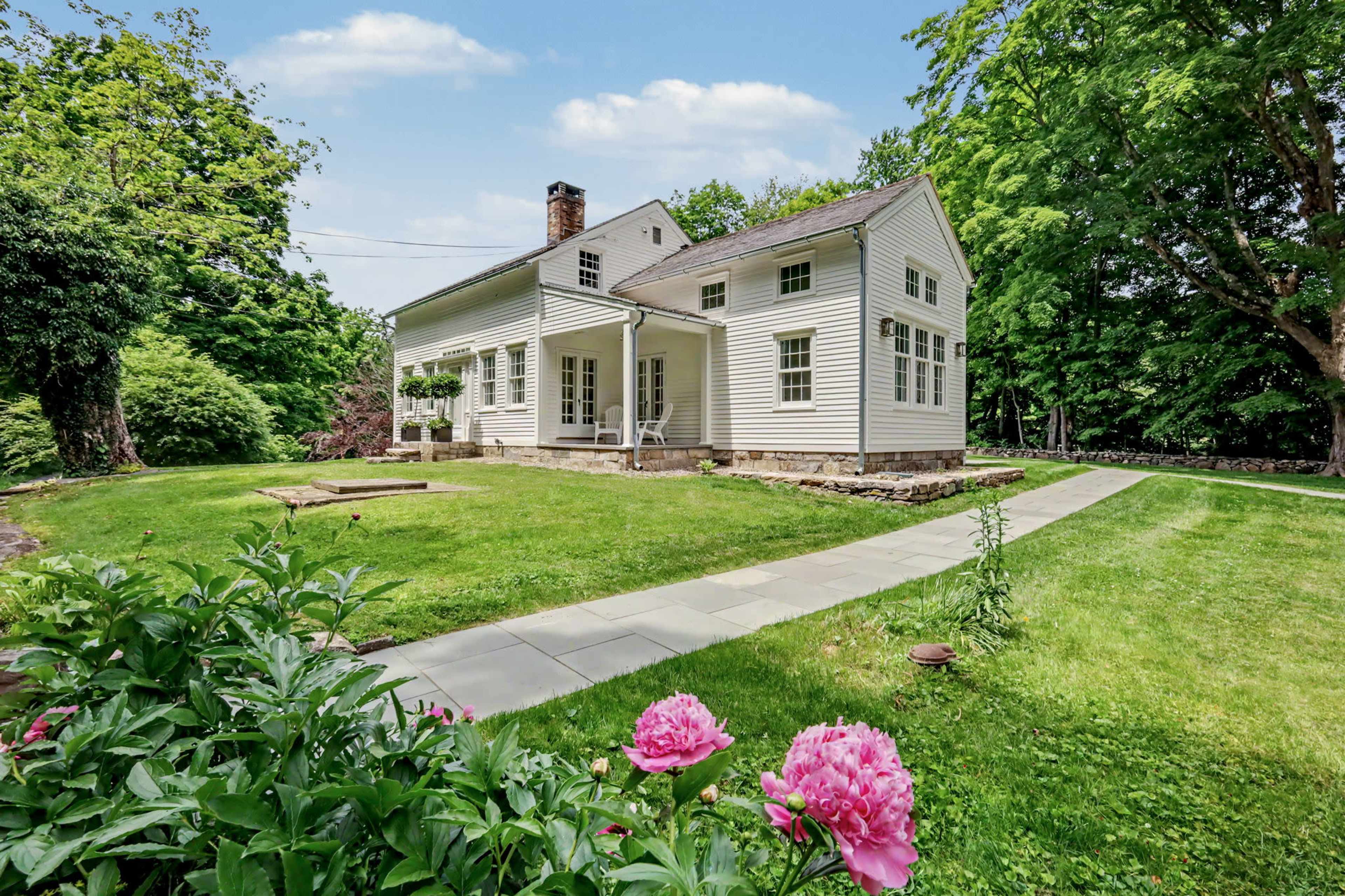 Sun-Drenched Farmhouse and Outbuildings in Northern Westchester: The Ultimate Flexible Canvas Image in Pound Ridge, Pound Ridge, NY