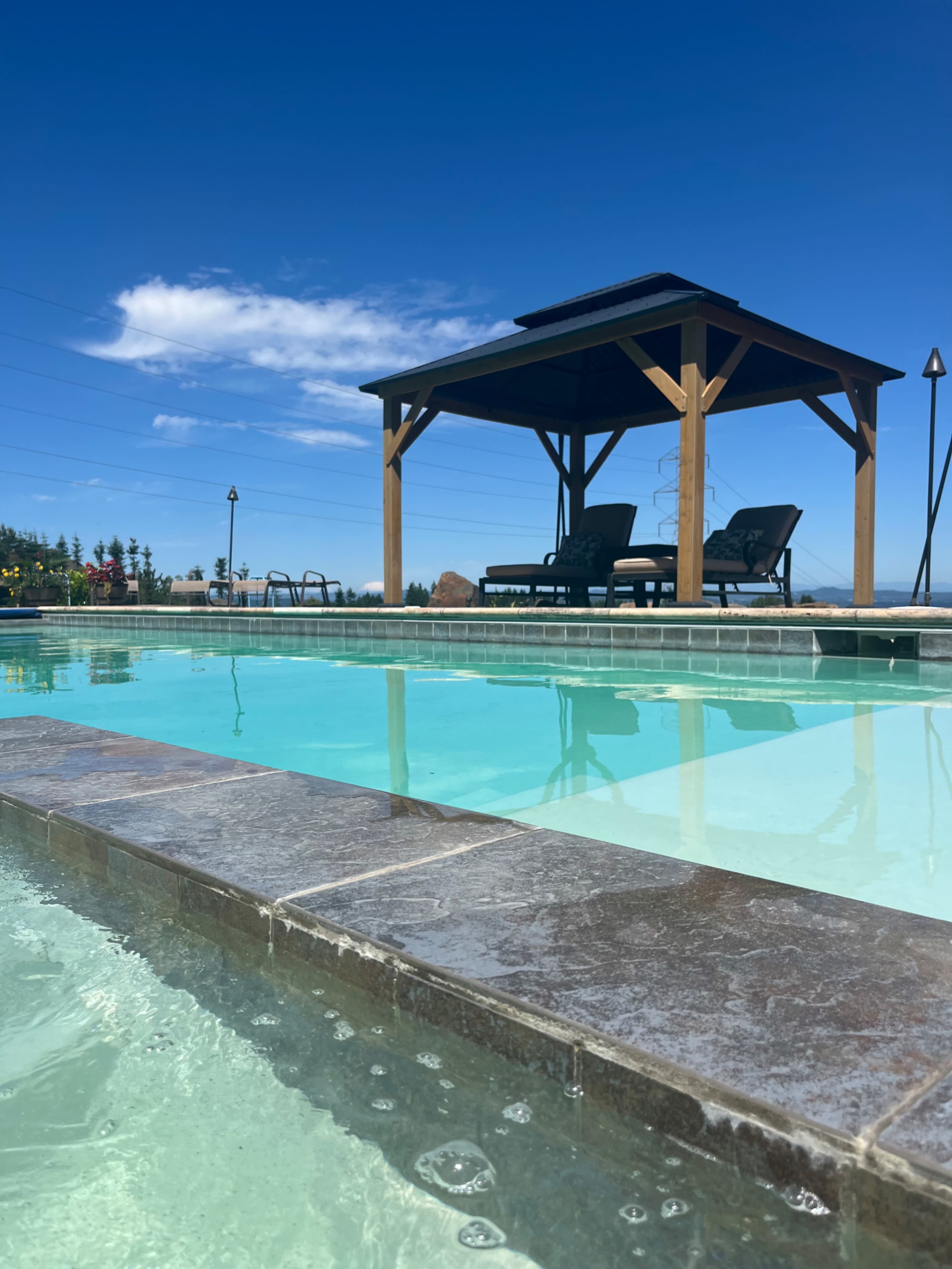 Private pool, hot tub and vineyard in a rural setting Image in , Sherwood, OR