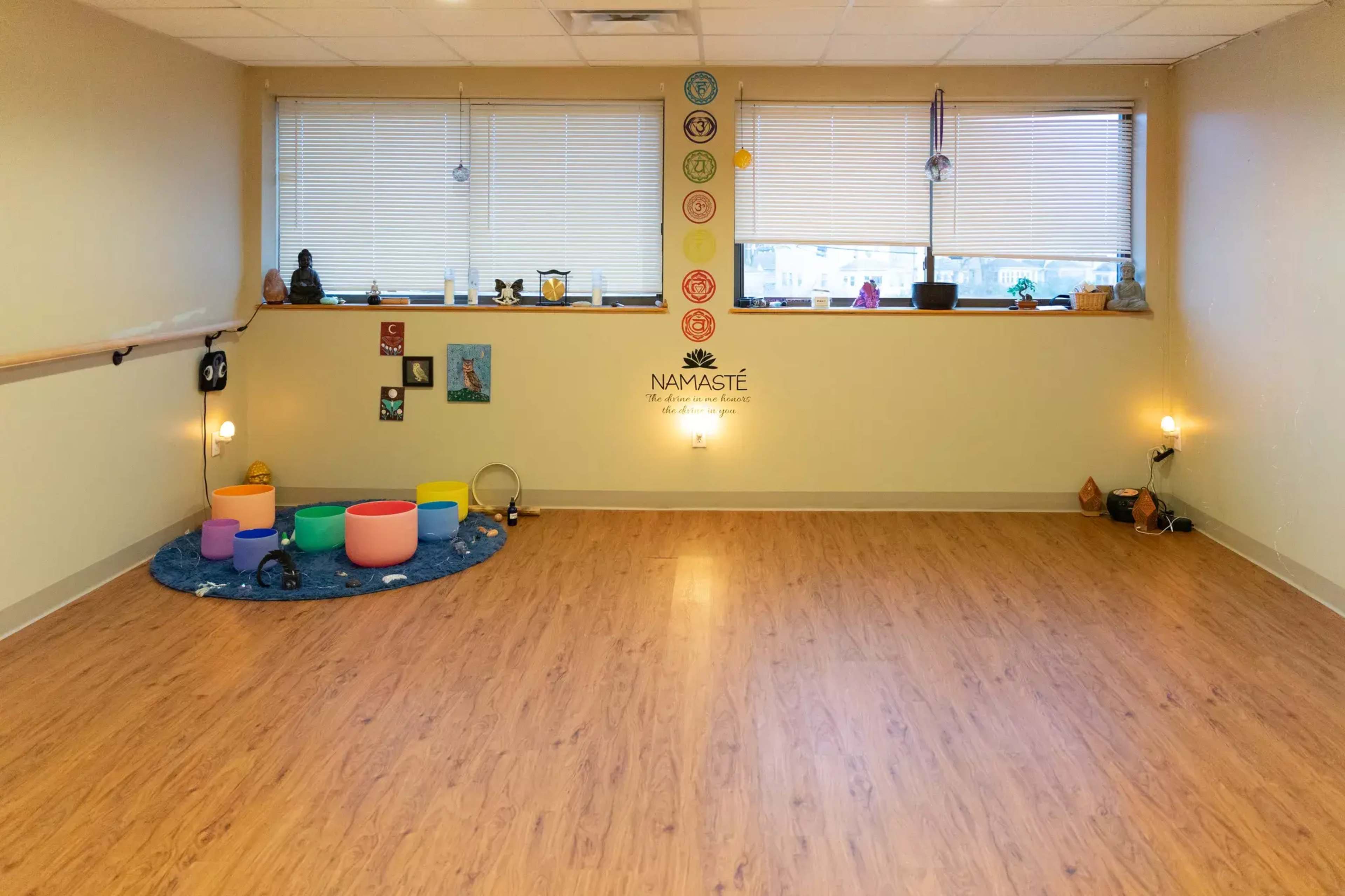 Second floor Yoga Studio and also Large community room for classes events Image in Edgewood, Cranston, RI