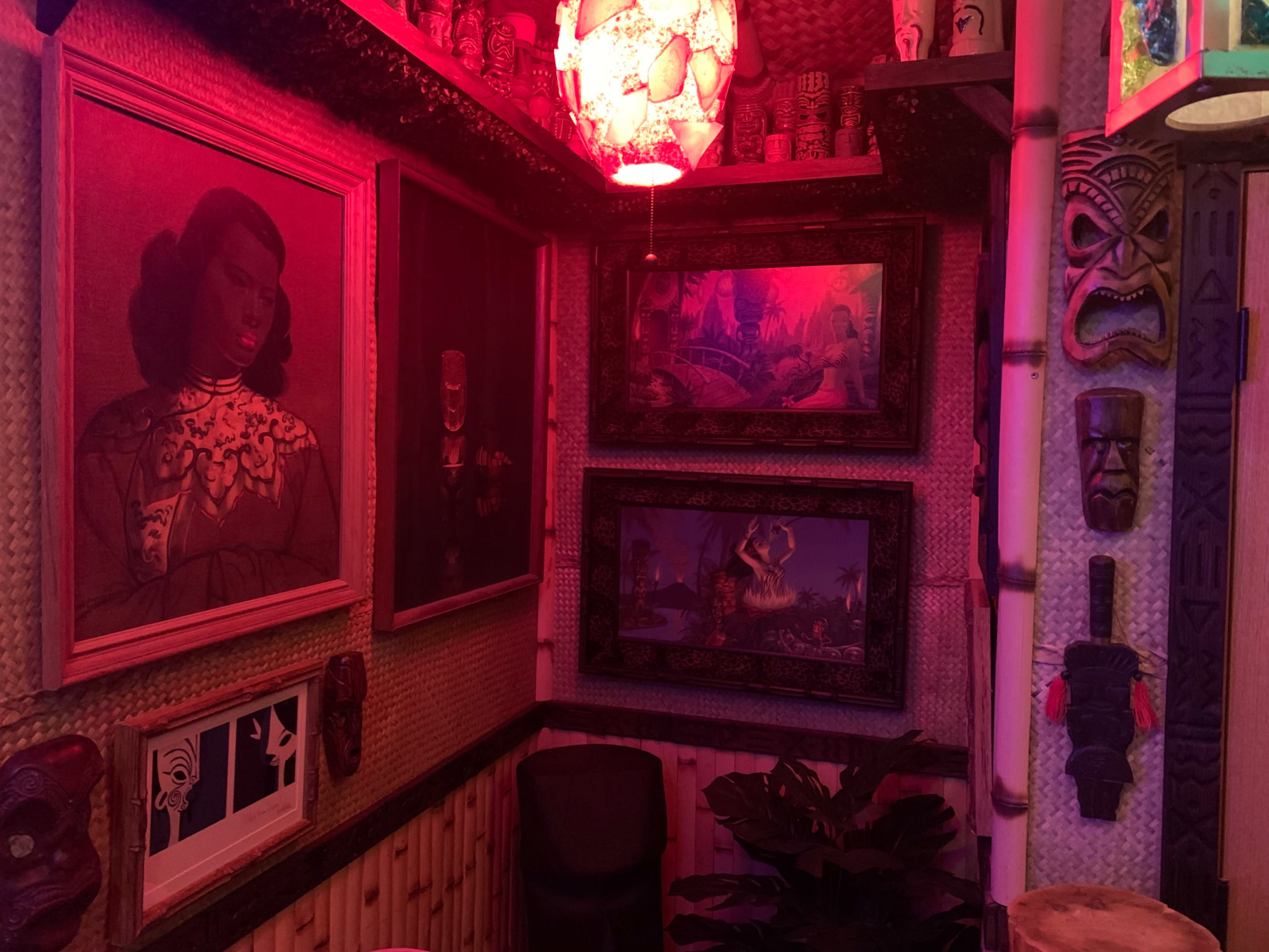 Plan Your Escape to this Exotic Home Tiki Bar Image in West Bloomfield Township, West Bloomfield, MI