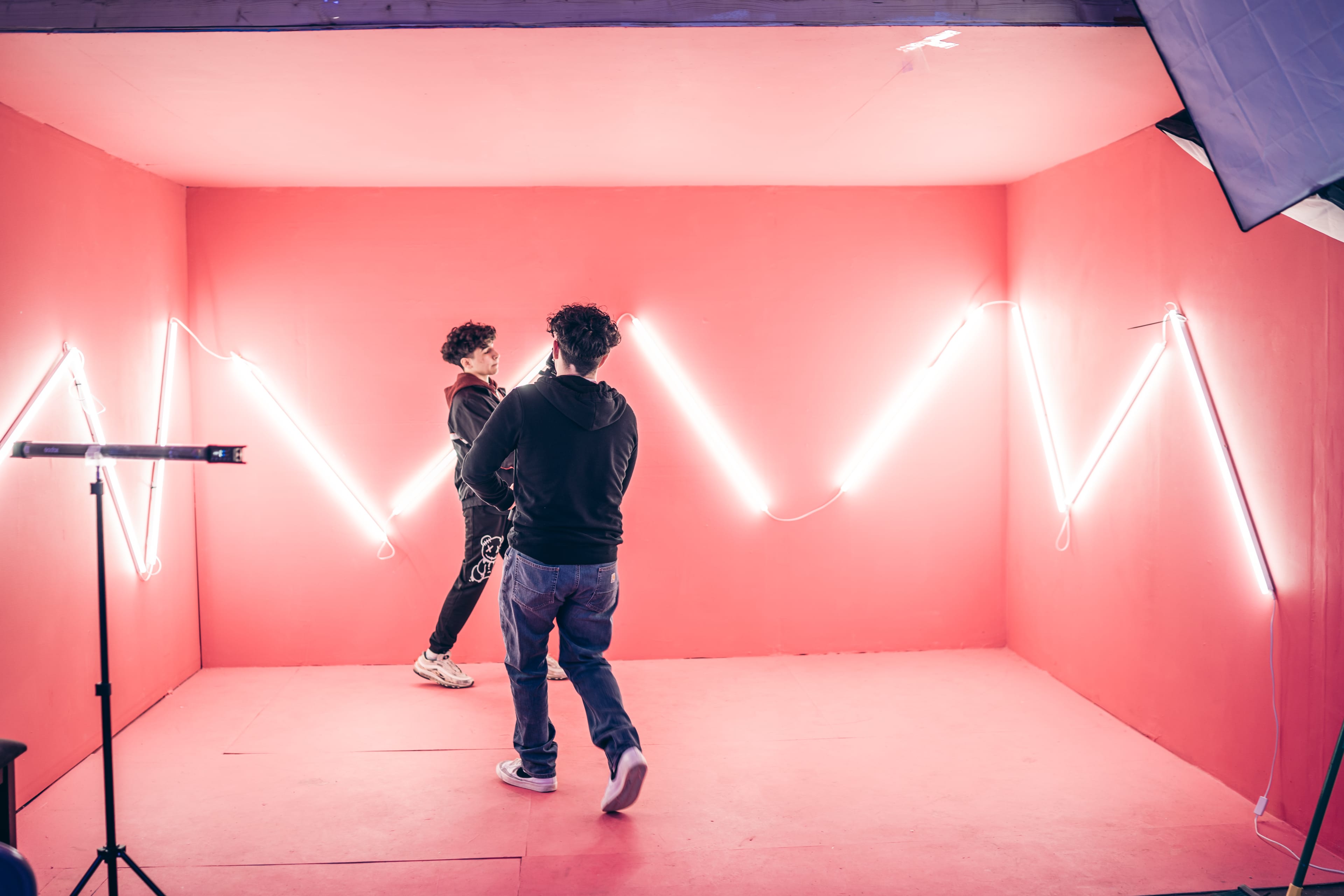 Warehouse music video shoot