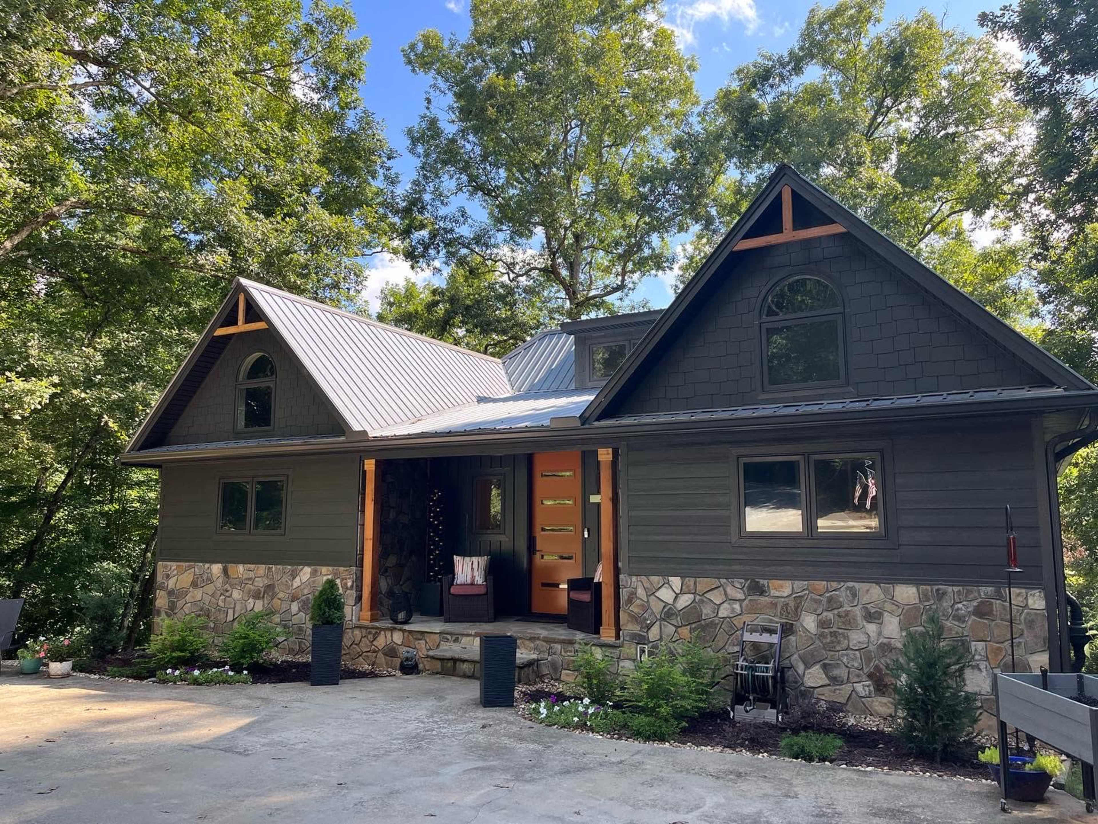 Cinematic Mountain Chalet with Creekside Fire Pit & Forest Views Image in , Dawsonville, GA