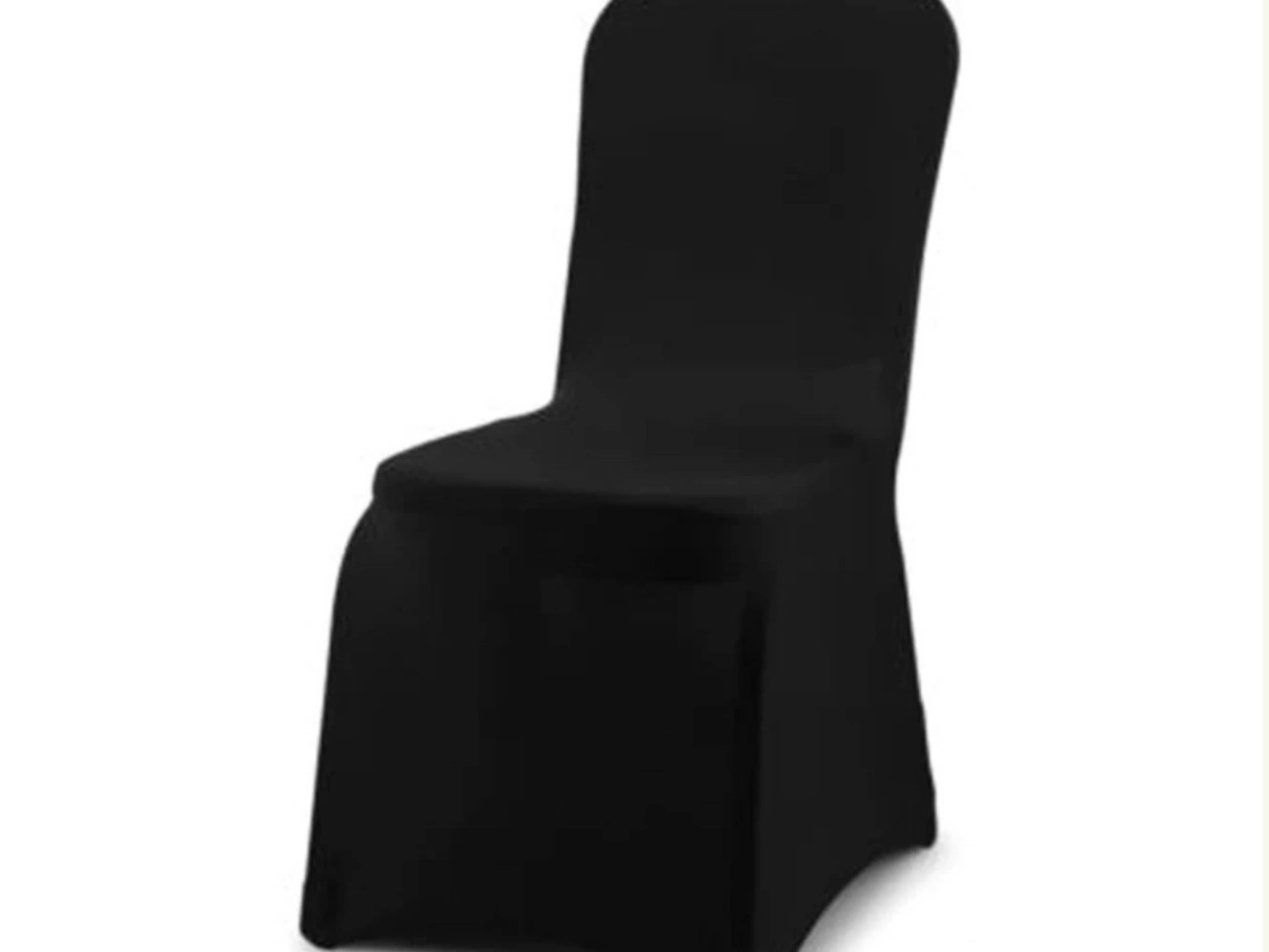 Black chair covering