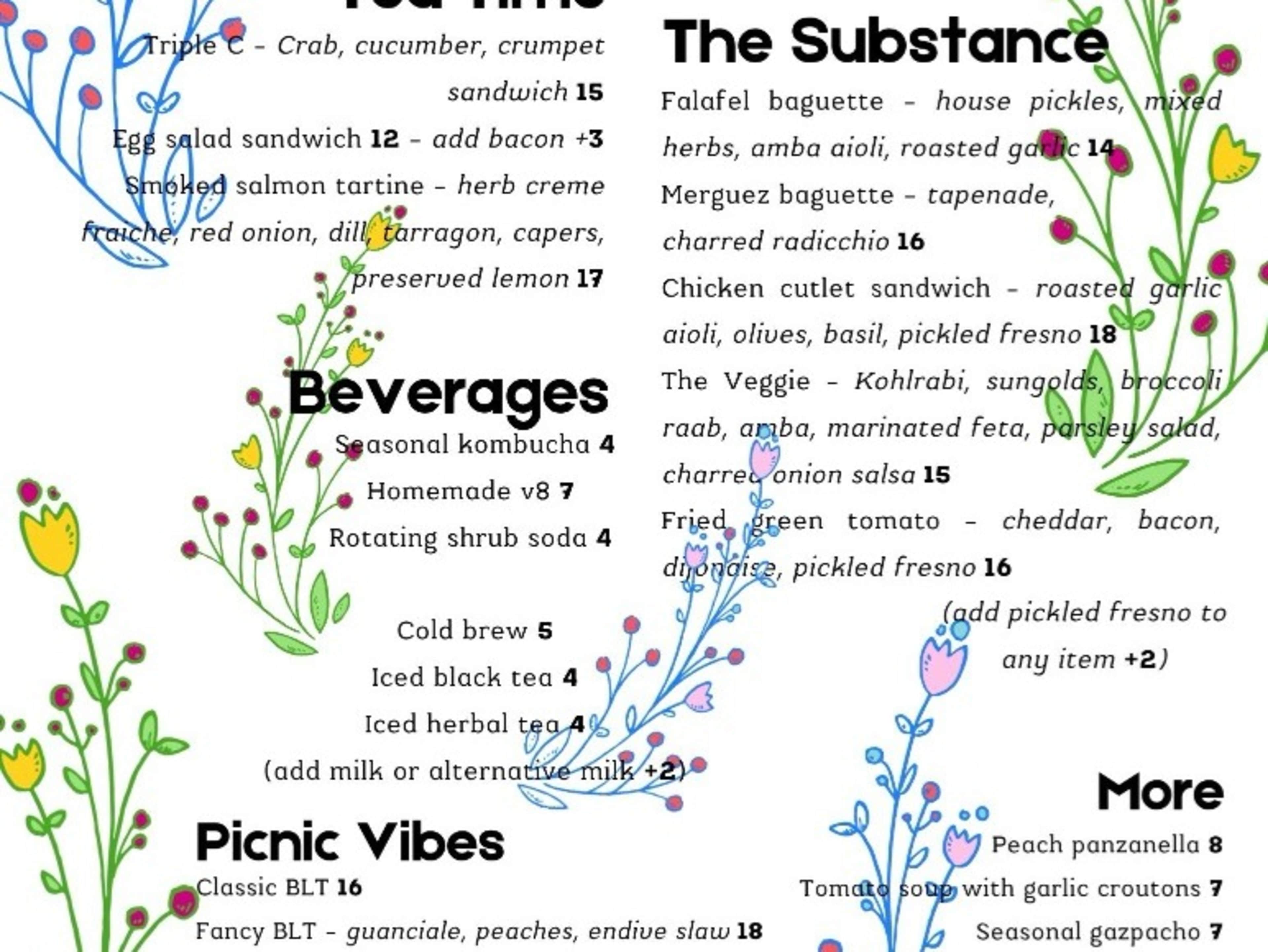 Lunch Menu