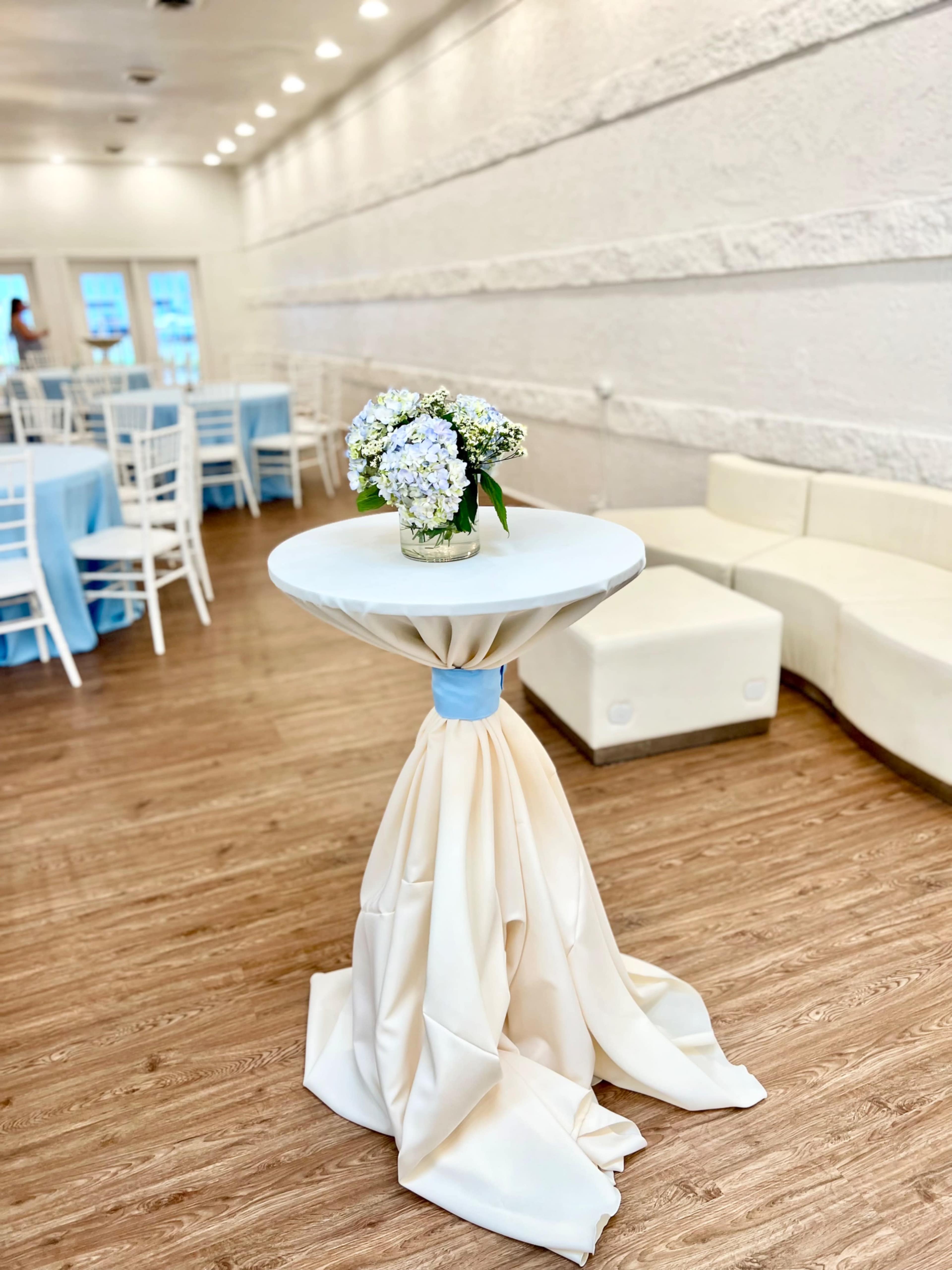 Swanky black and white themed venue with light oak flooring Image in North Virginia Beach, Virginia Beach, VA