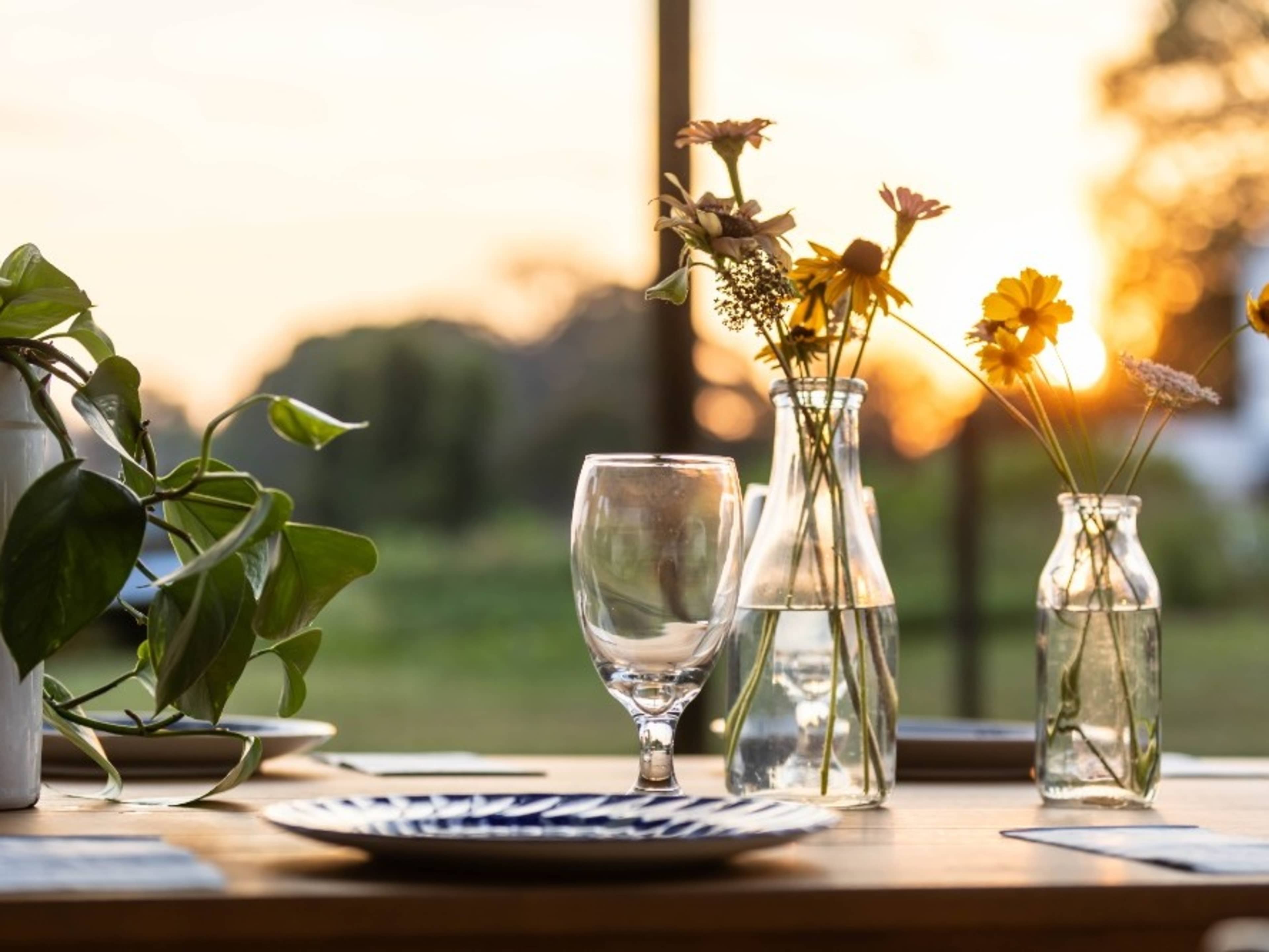Fresh Flowers in vases 