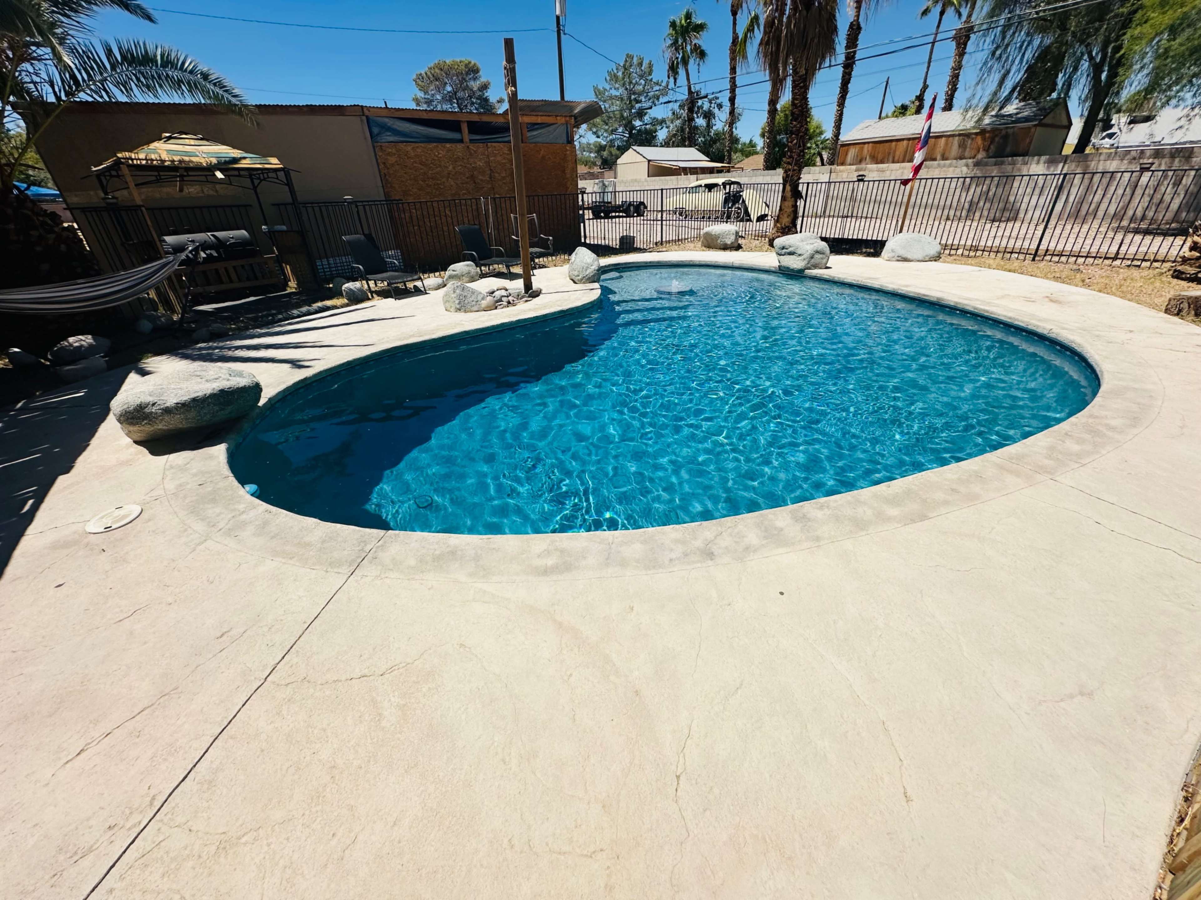 Rustic Backyard Pool Image in Northwest Area, Las Vegas, NV