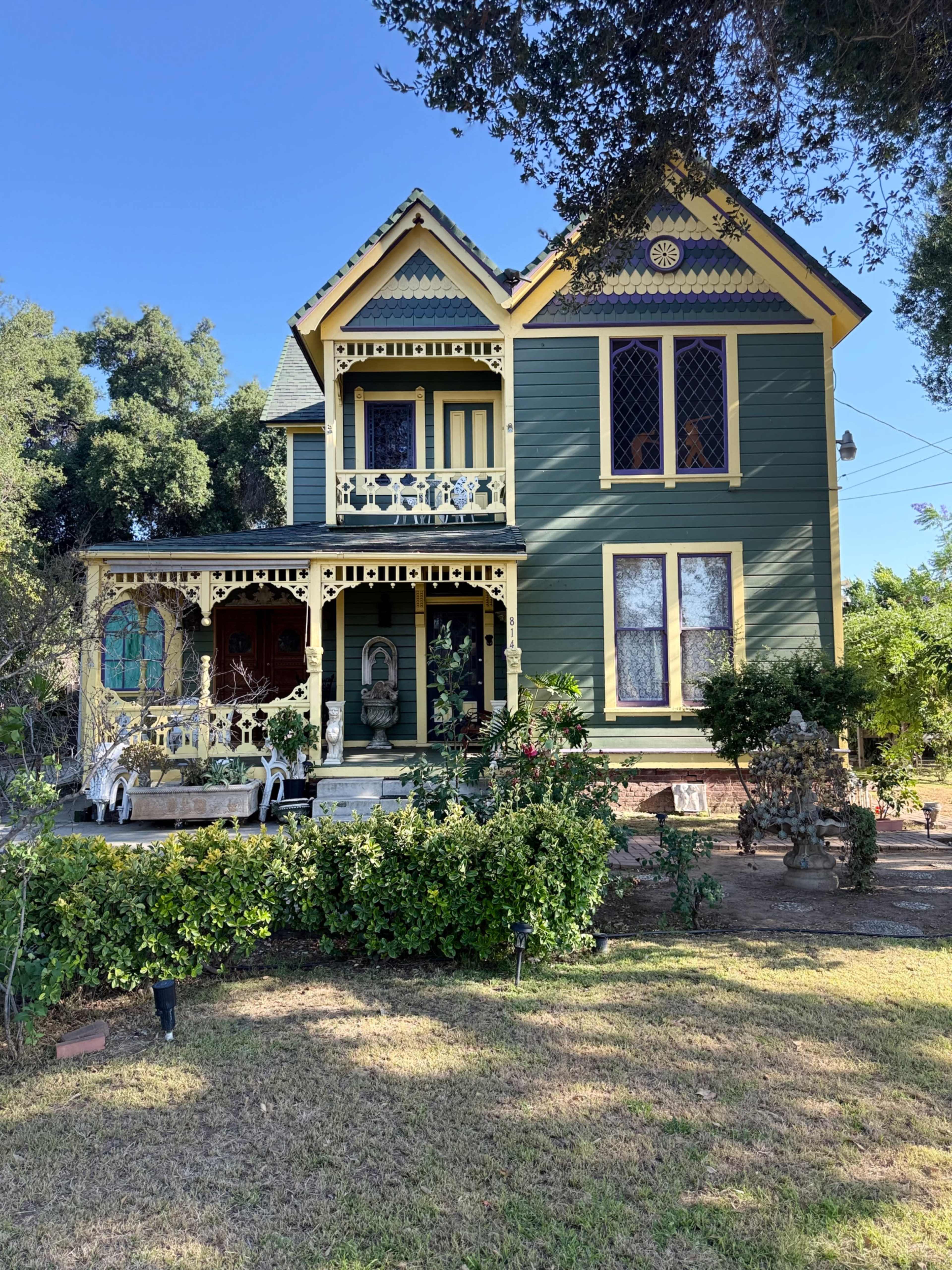 Gothic Folk Fairytale Victorian house and botanical garden Image in North Redlands, Redlands, CA