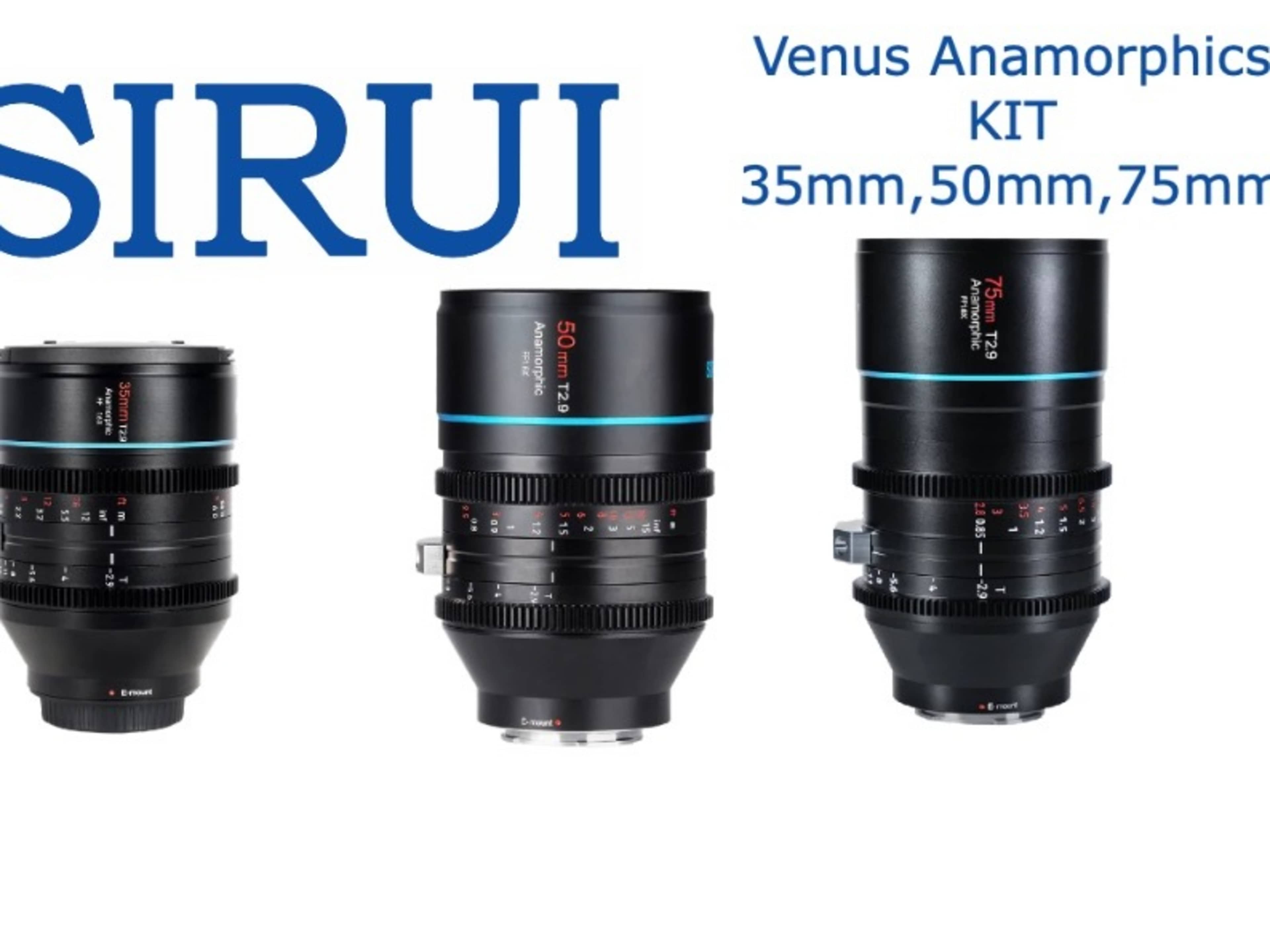 Sirui Venus T2.9 1.6x Full-Frame Anamorphic SET