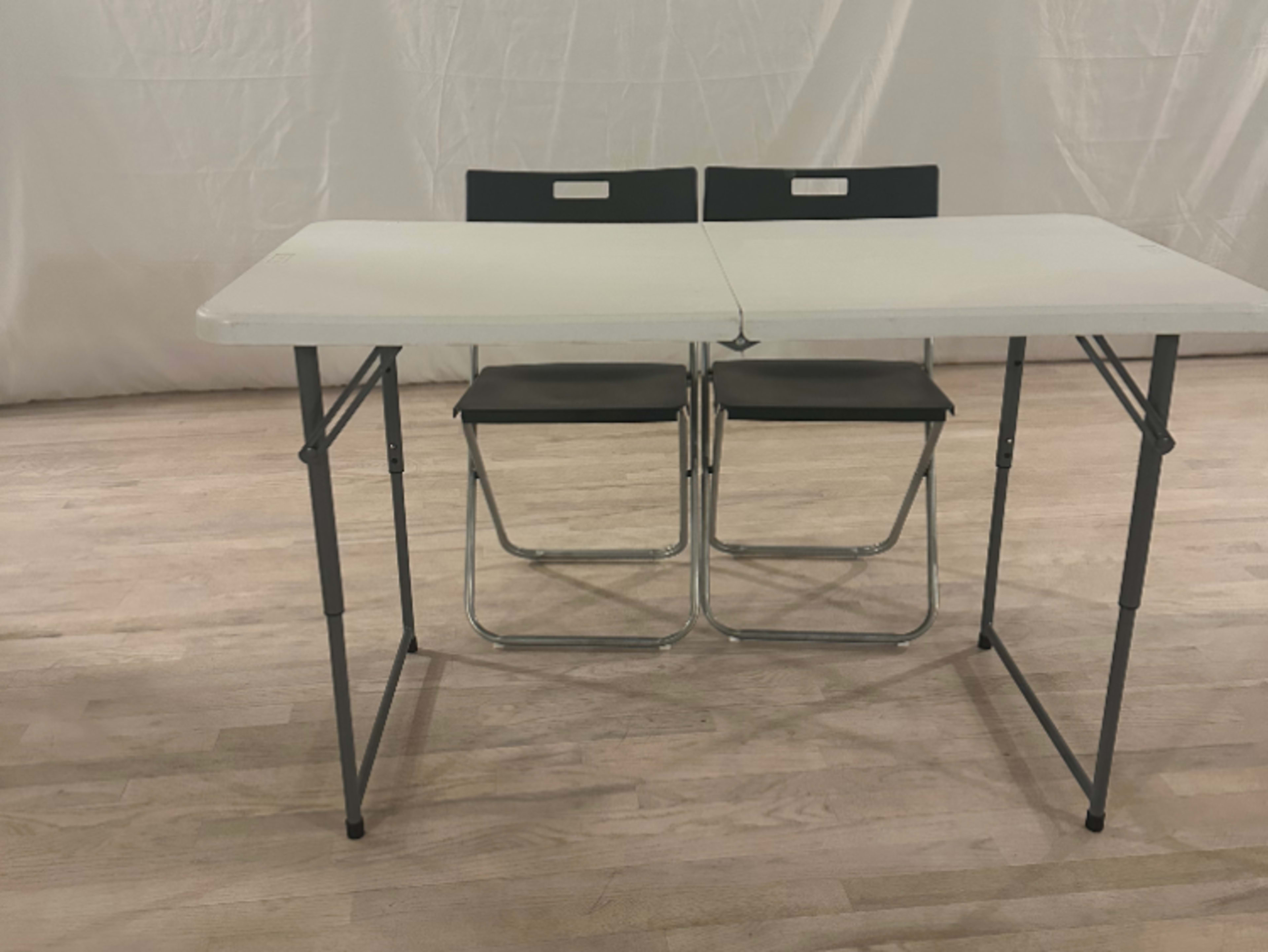 Small black chairs