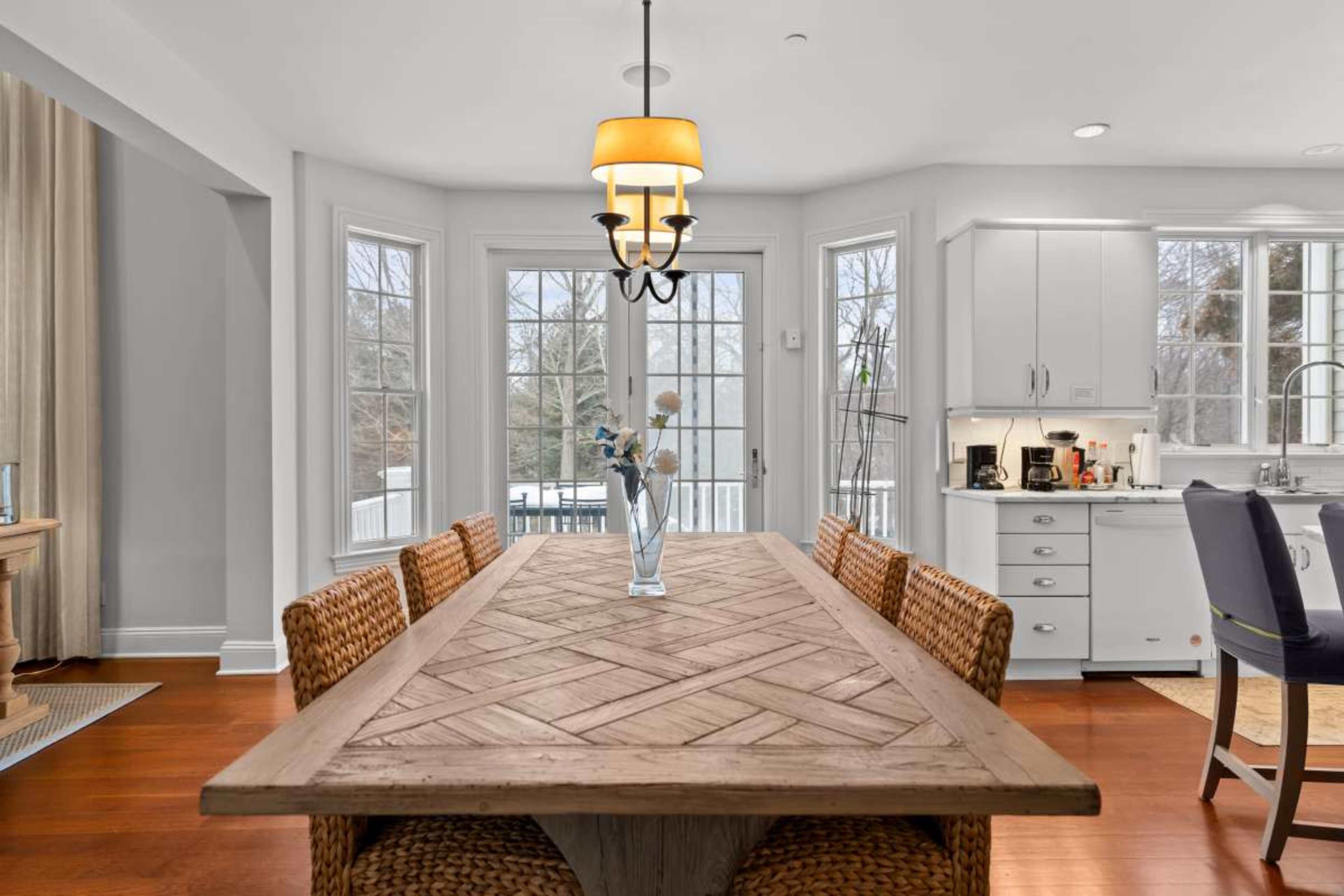 Sized house in a quiet neighborhood with atrium. Beautiful enough as TV shows props. Image in Purchase, Purchase, NY