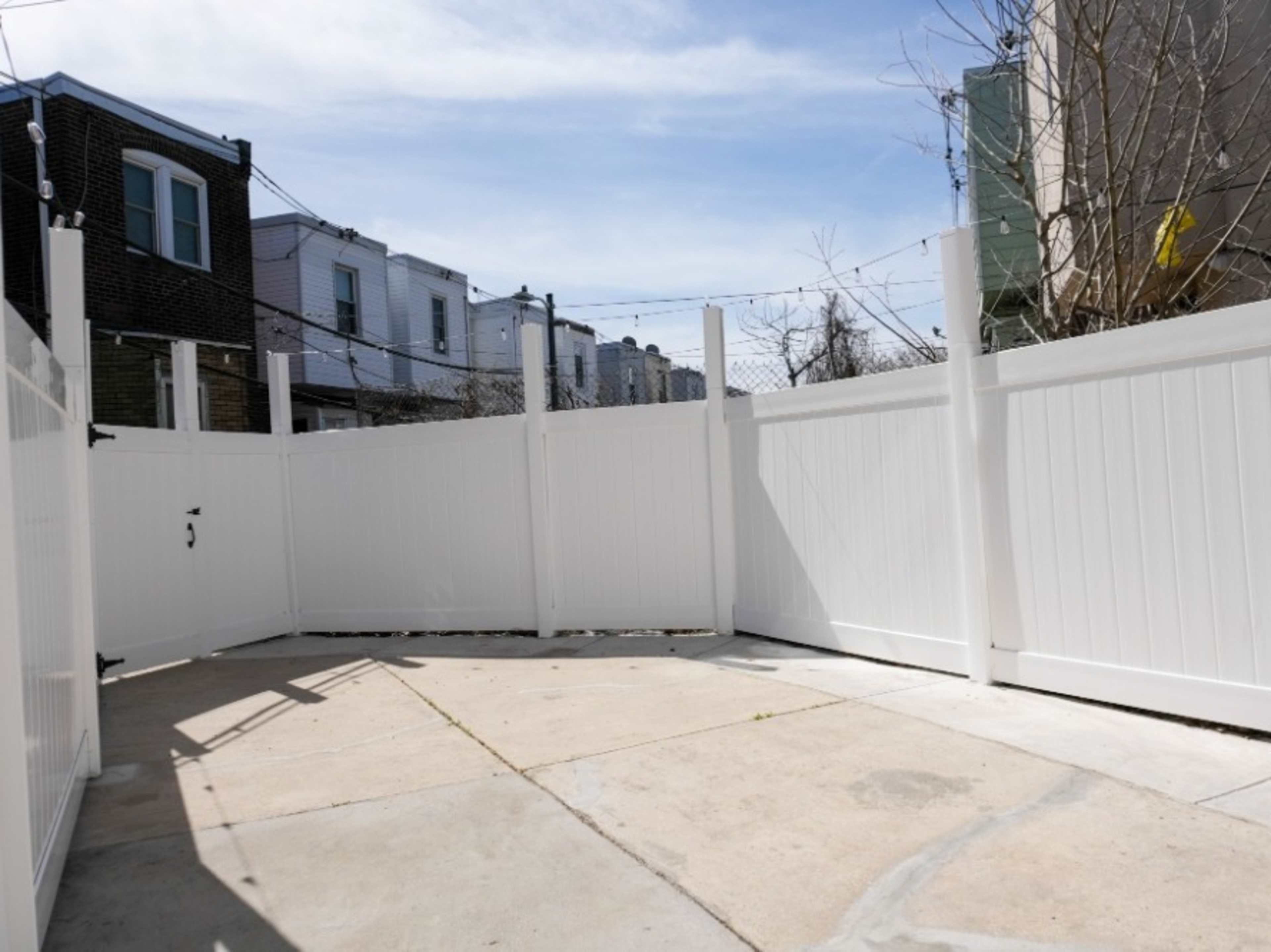Backyard Space with String Lights