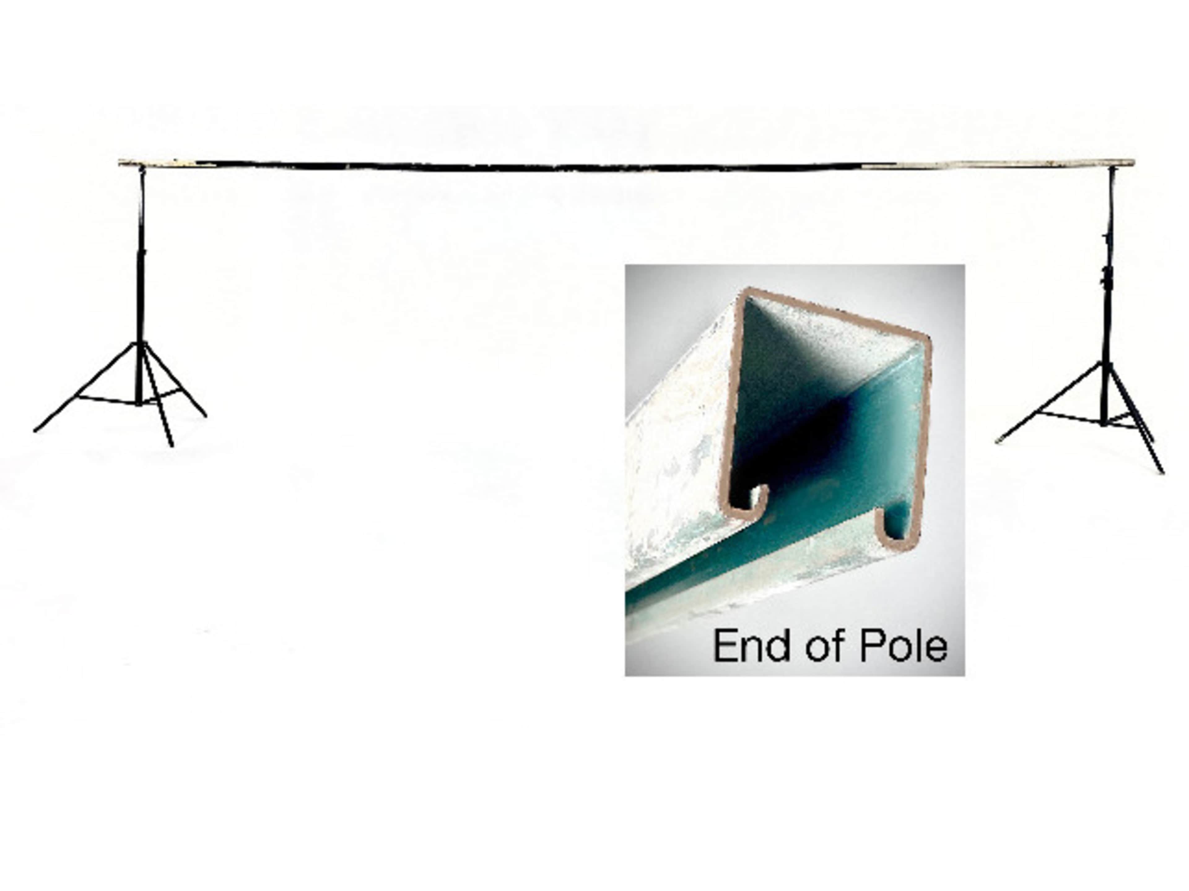 20 foot U shaped pole with 2 stands