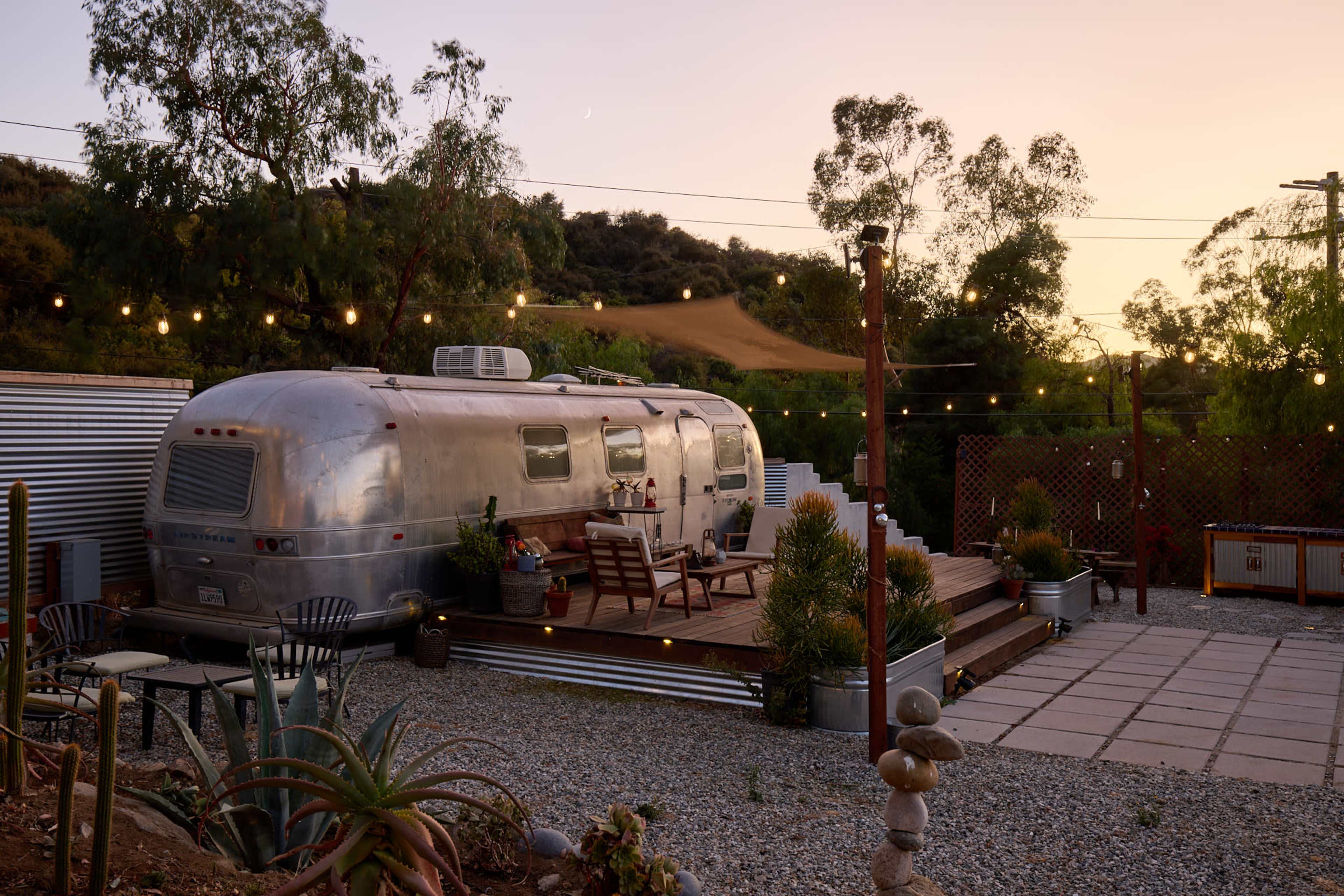 Mountaintop retro airstream and music studio with Topanga Canyon views Image in Sylvia Park, Topanga, CA