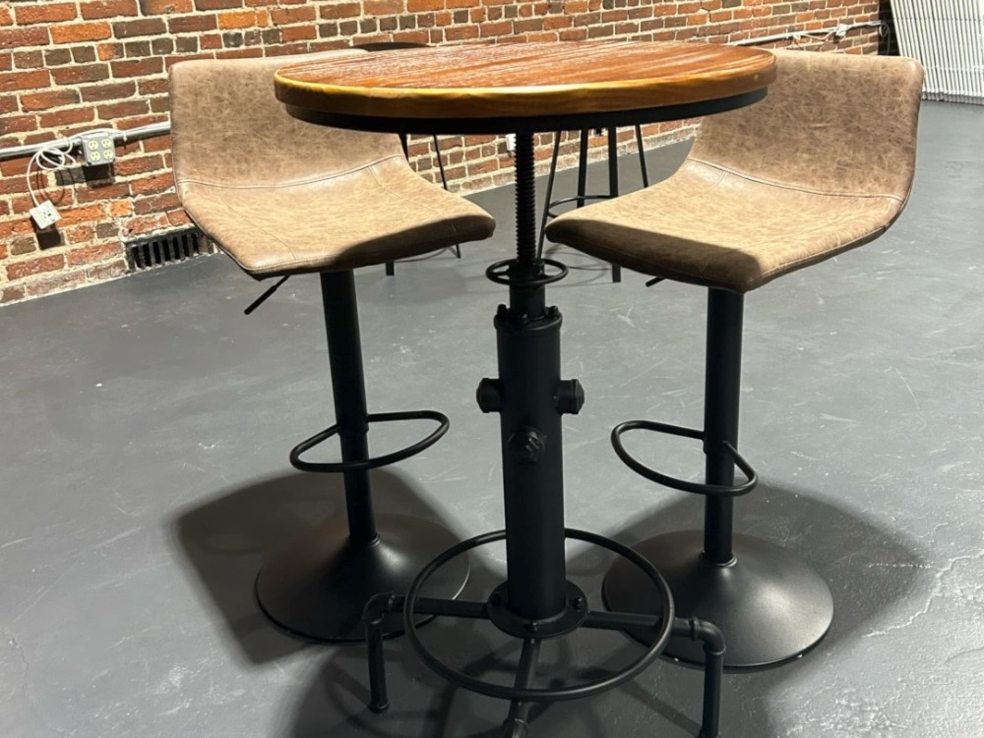 Bar table and chairs