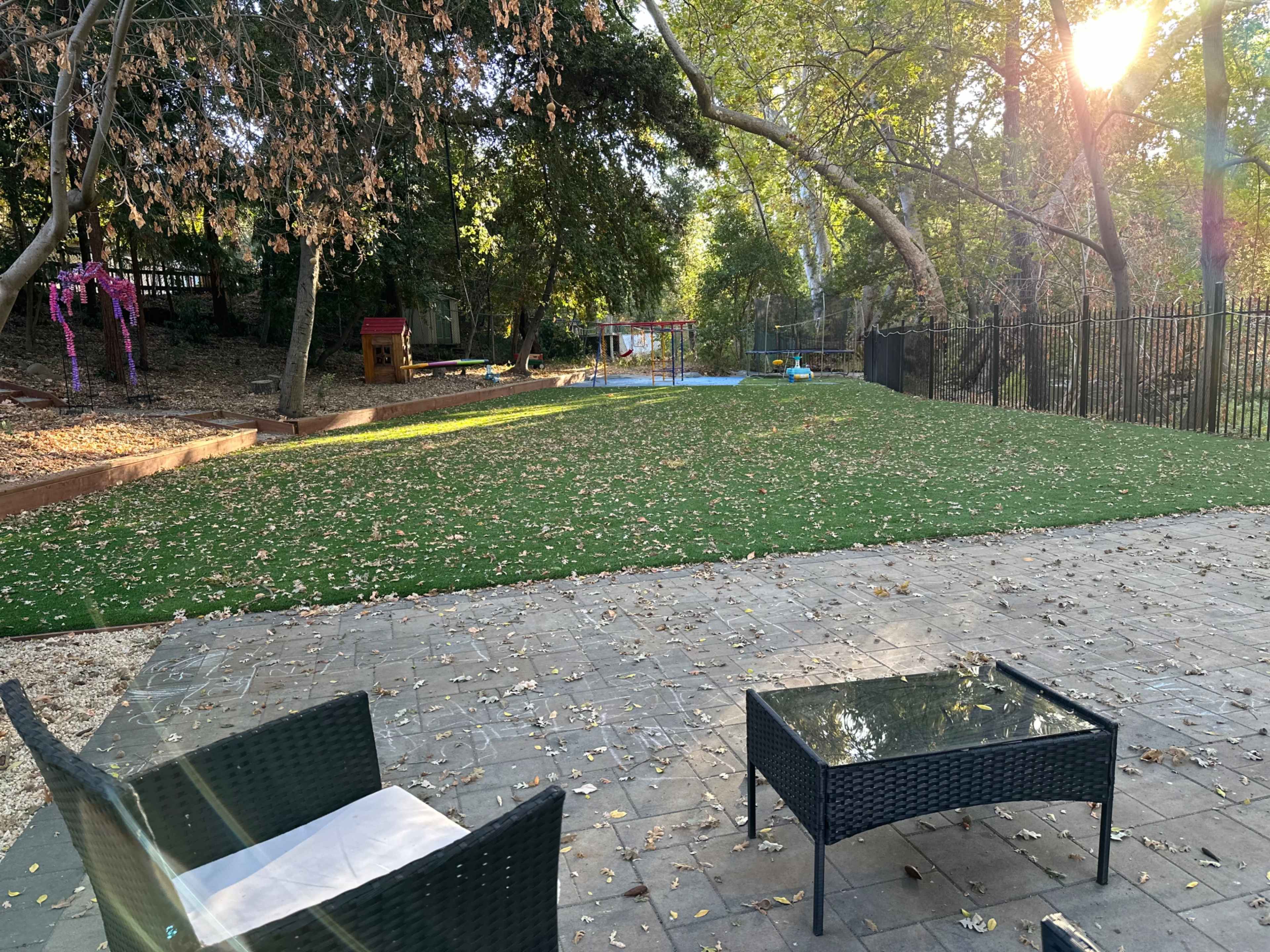 Naturally shaded space next to the creek Image in Almaden Guadalupe Park, San jose, CA