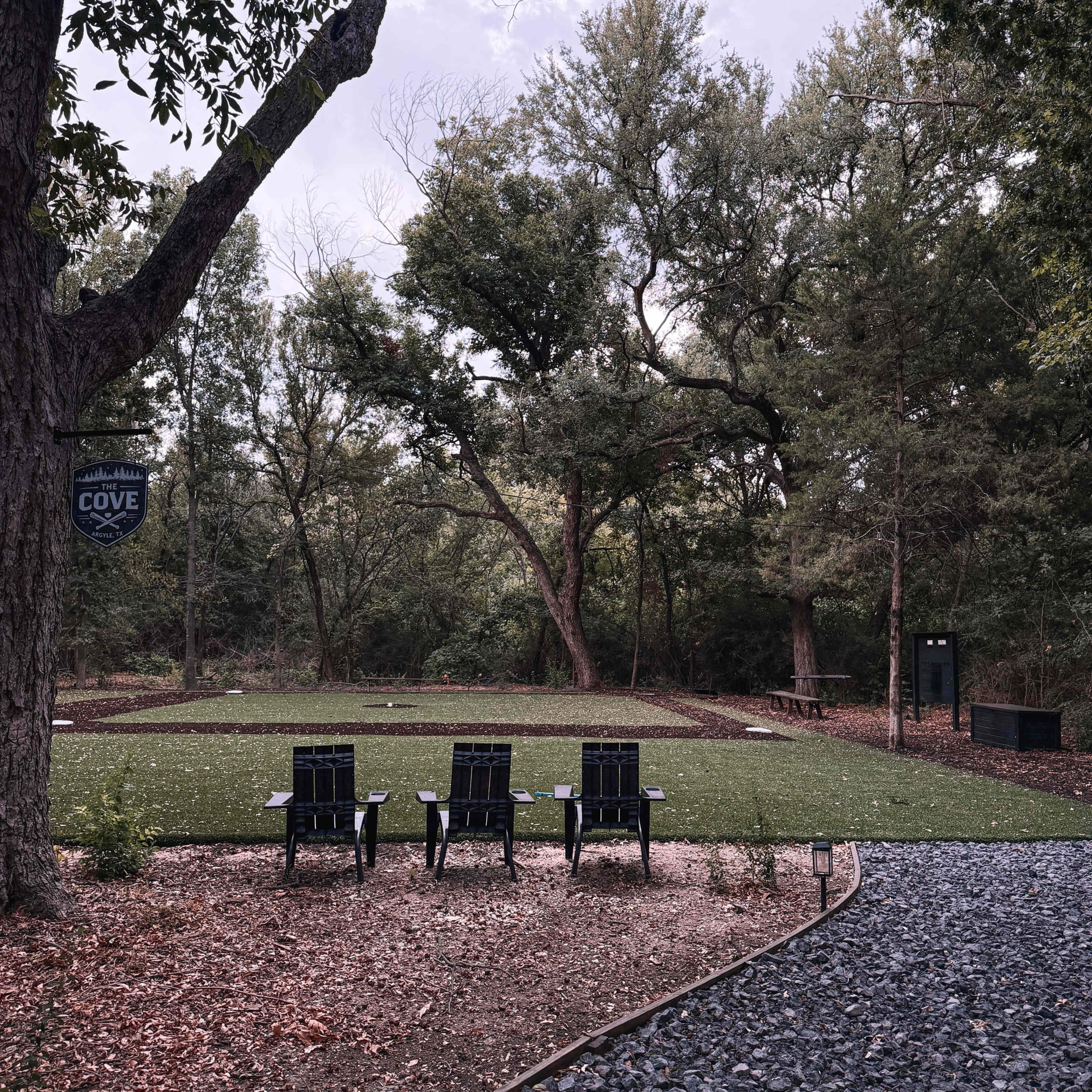 Private Backyard Turf Baseball Field in the Woods Image in Denton, Argyle, TX