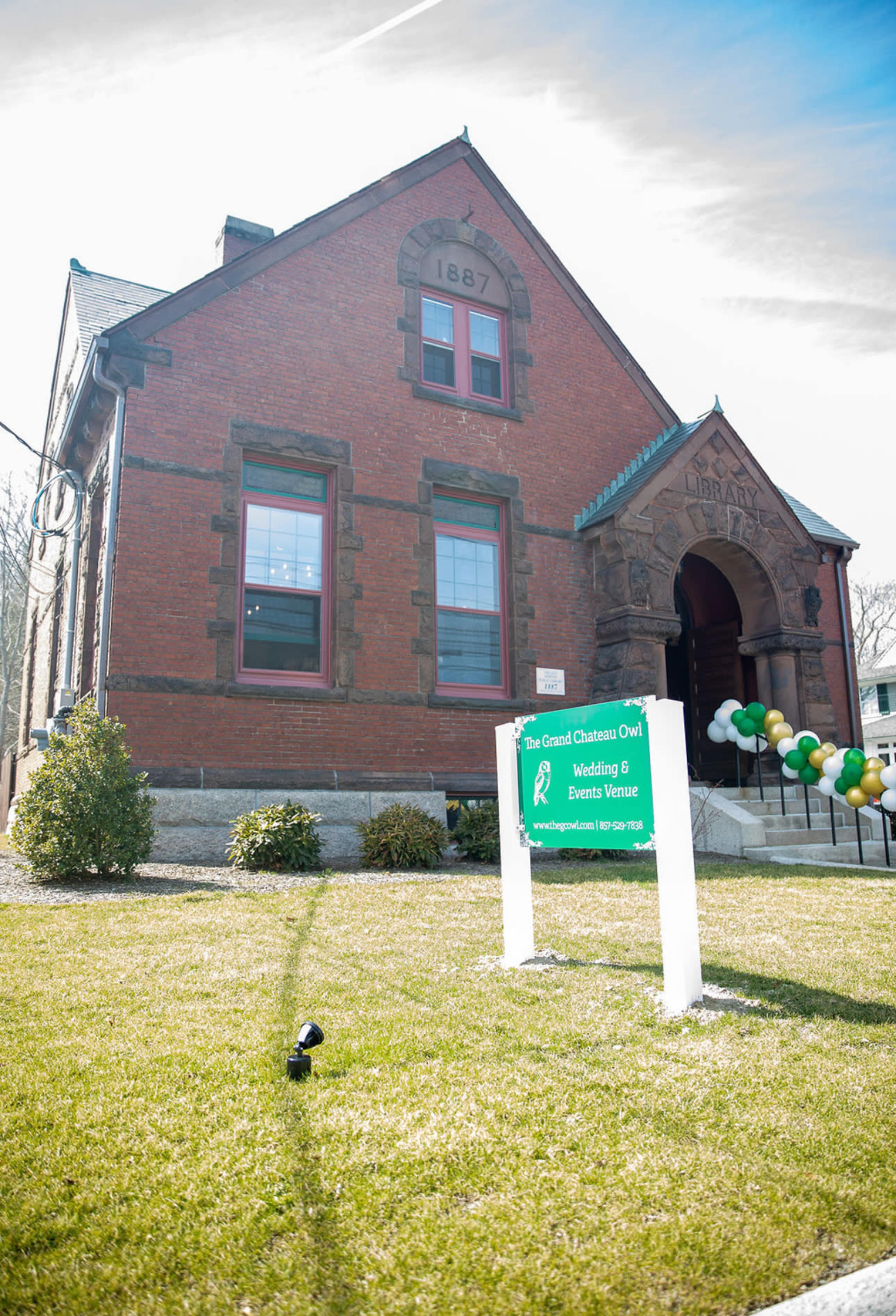 A Historic Library Transformed for Unforgettable Celebrations Image in Norton Center, Norton, MA