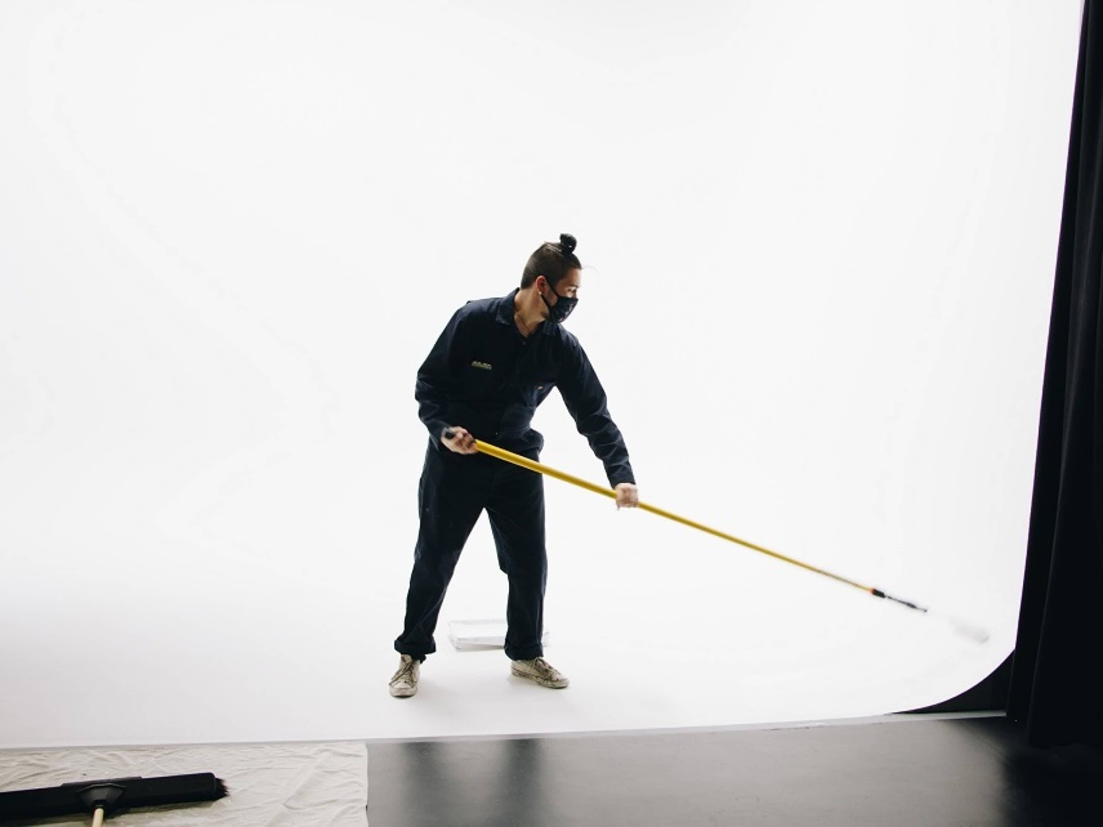 Fresh White Paint on the Cyclorama