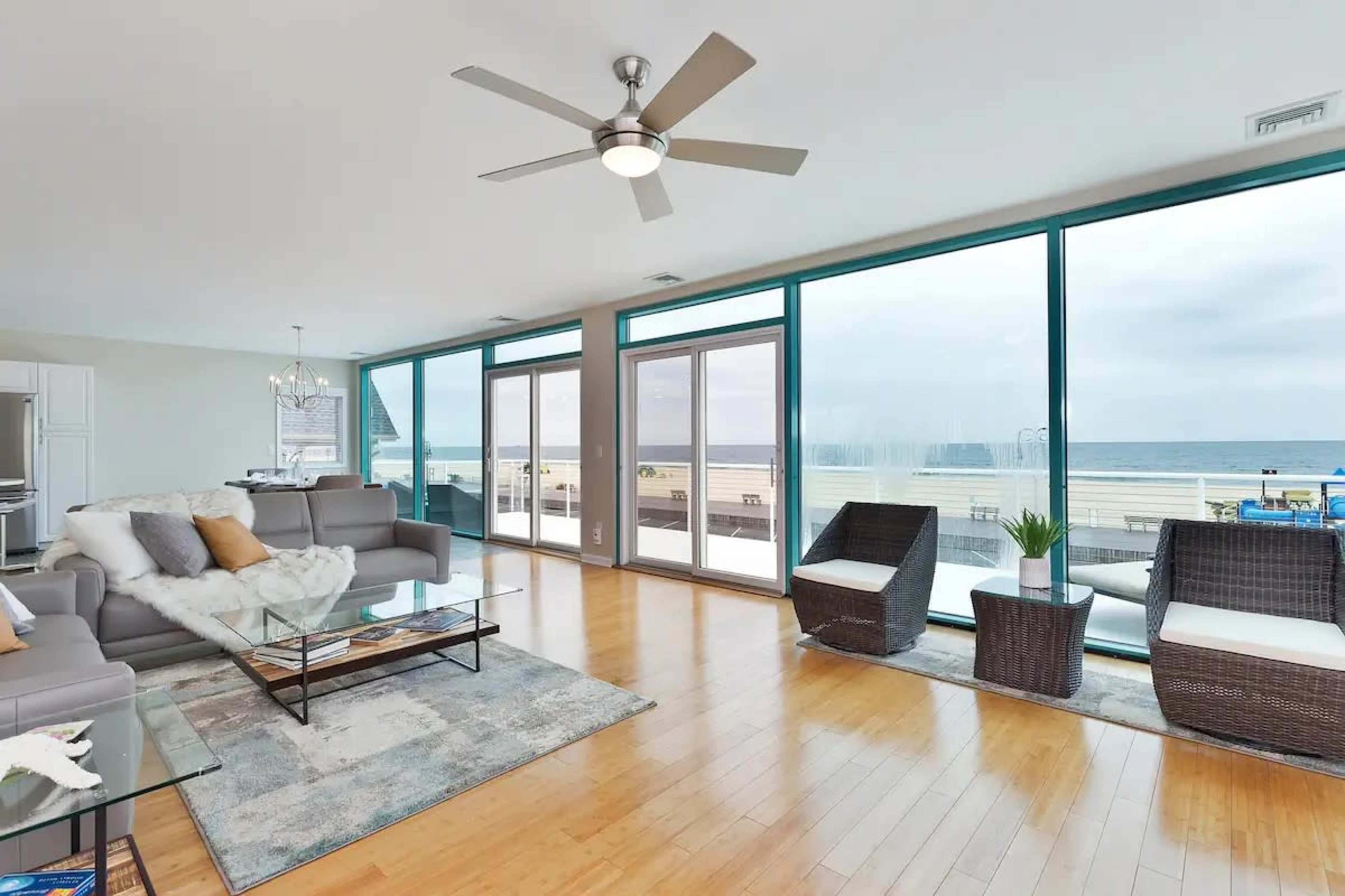 Ocean Front "Malibu Style" Beach House with Unobstruted Beach View, and Sunset Views Image in Belmar, Belmar, NJ
