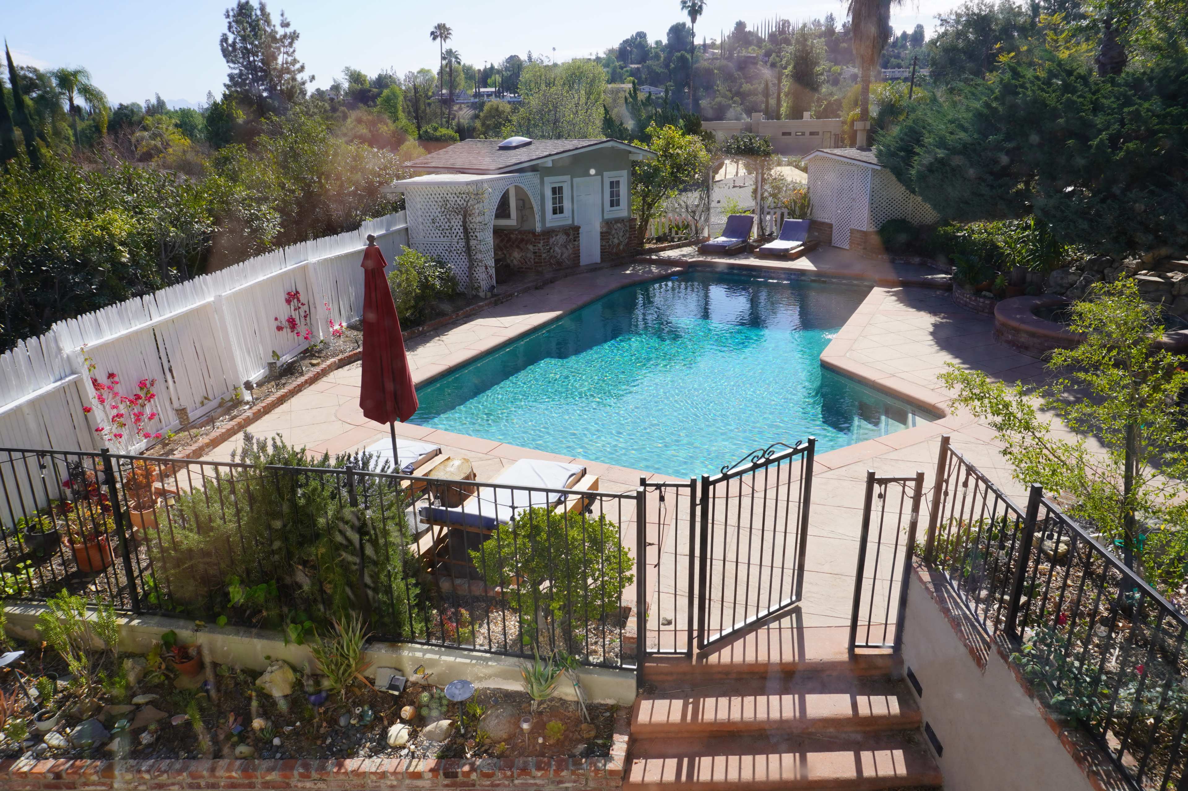 Tarzana Oasis w/ Pool, Basketball, Tennis court, Separate spa w/ waterfall, Pool Table Image in Tarzana, Tarzana, CA