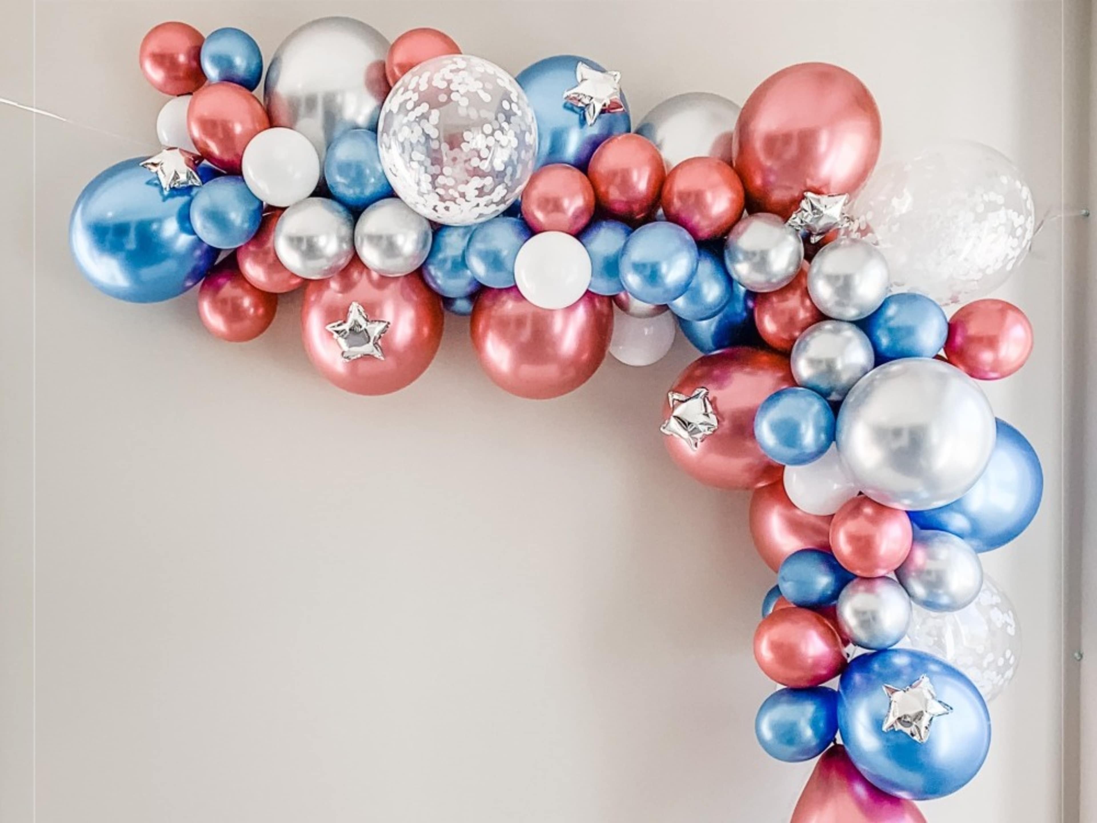 6’ RED WHITE AND BLUE BALLOON GARLAND