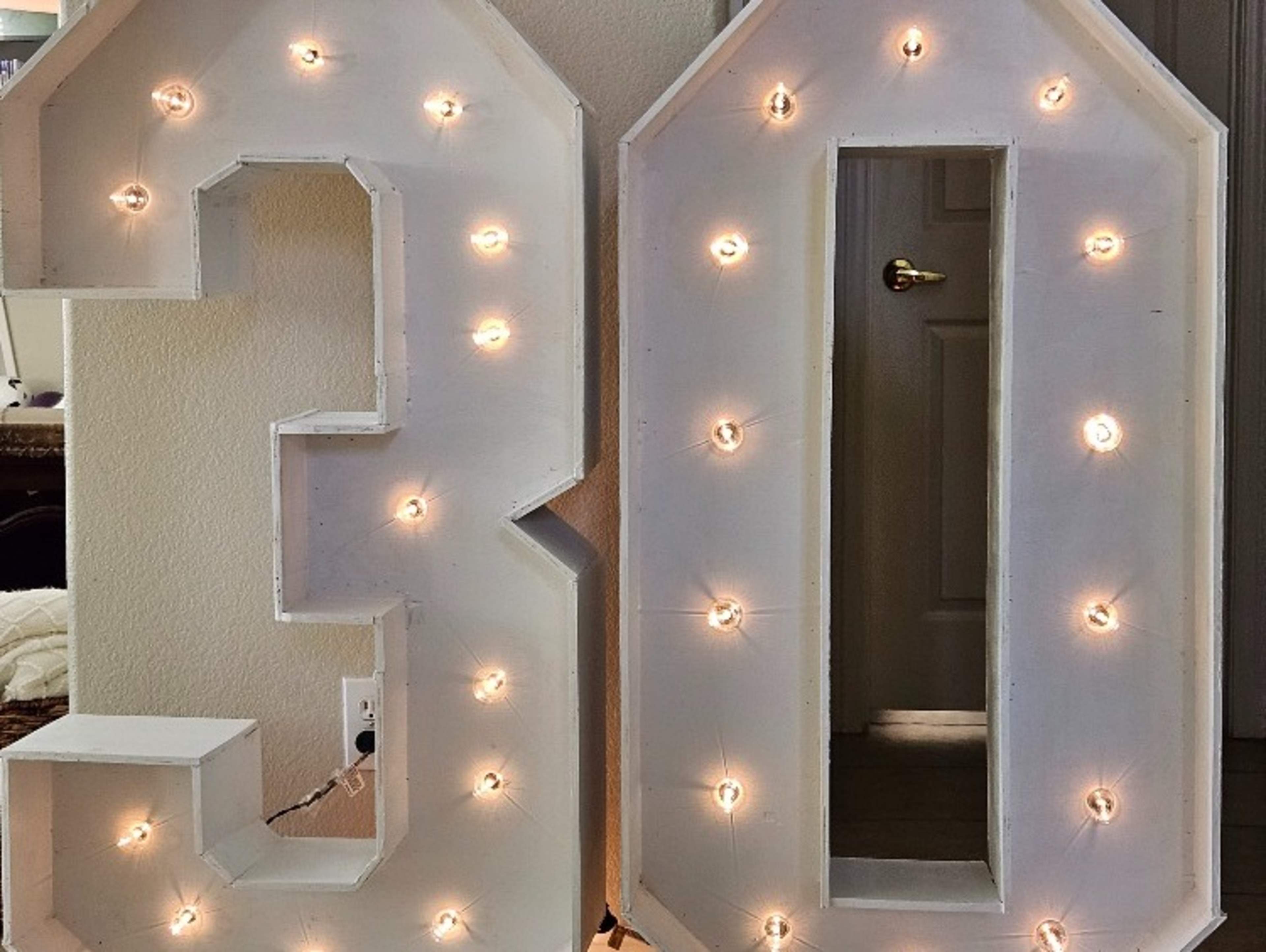 4ft Tall Marquee Number