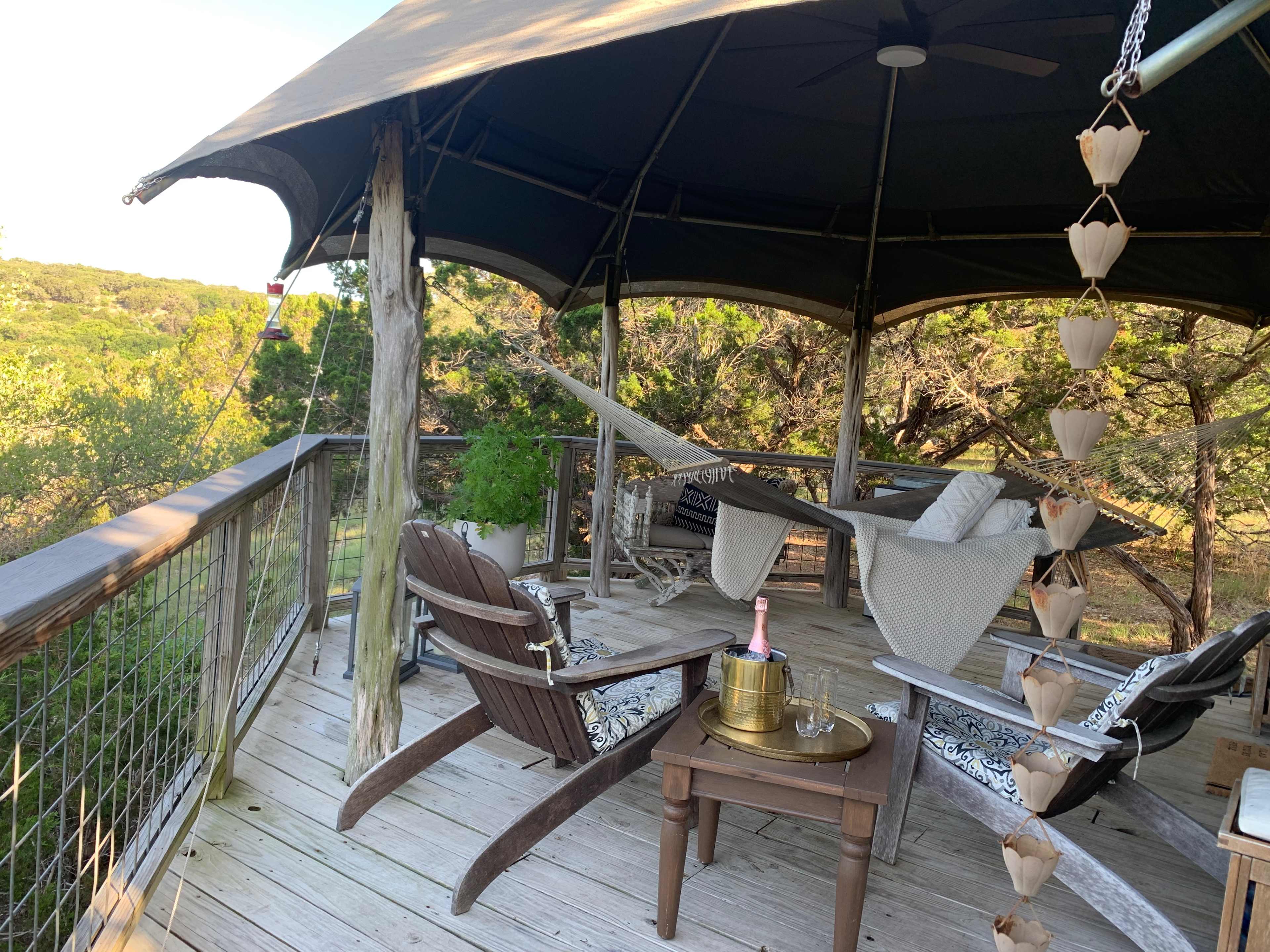 Custom-Designed Safari Tent with Stunning Creekside Views Image in , Wimberley, Texas