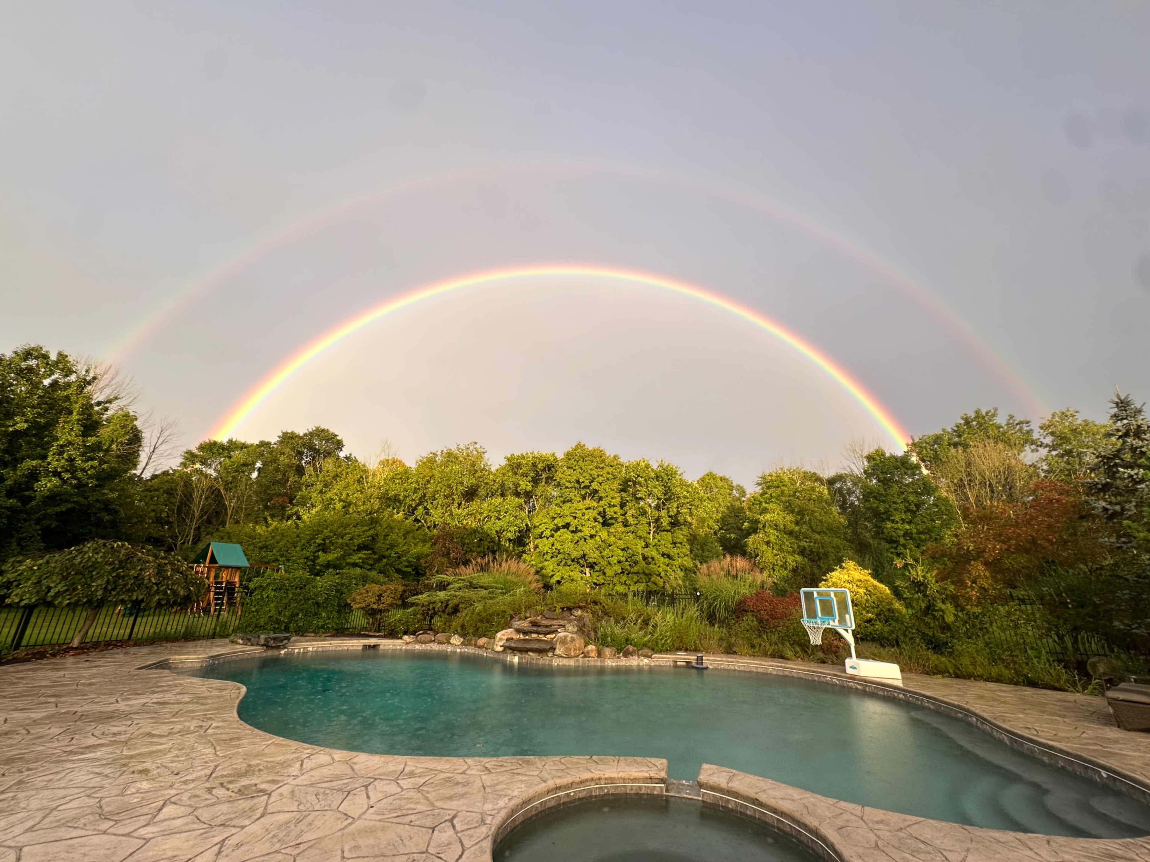 Serene Mountaintop Pool and Backyard Image in Tuxedo, Tuxedo park, NY
