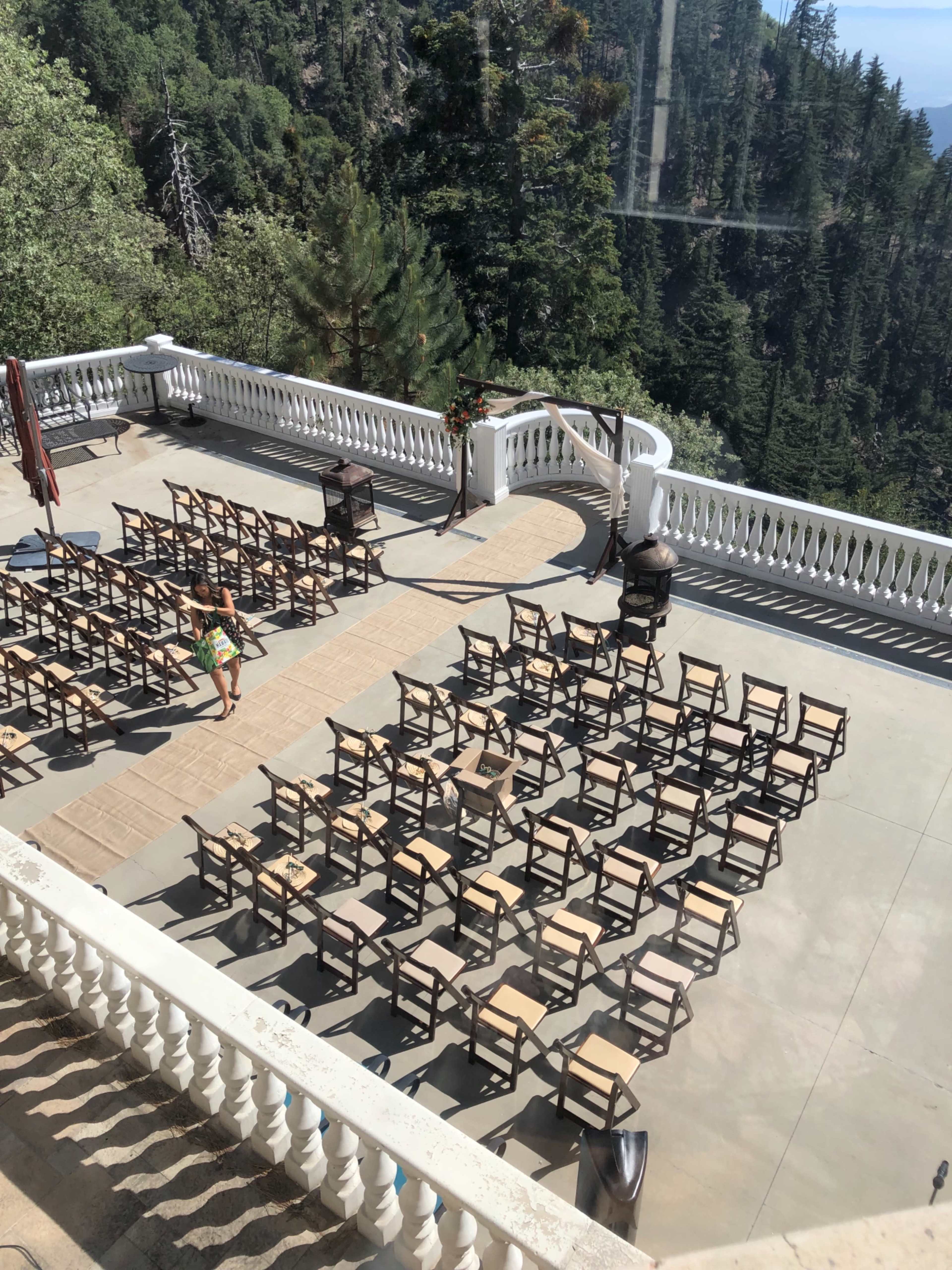 Terrace of DJ Castle Over Looking Great LA Cities Image in , Running Springs, CA