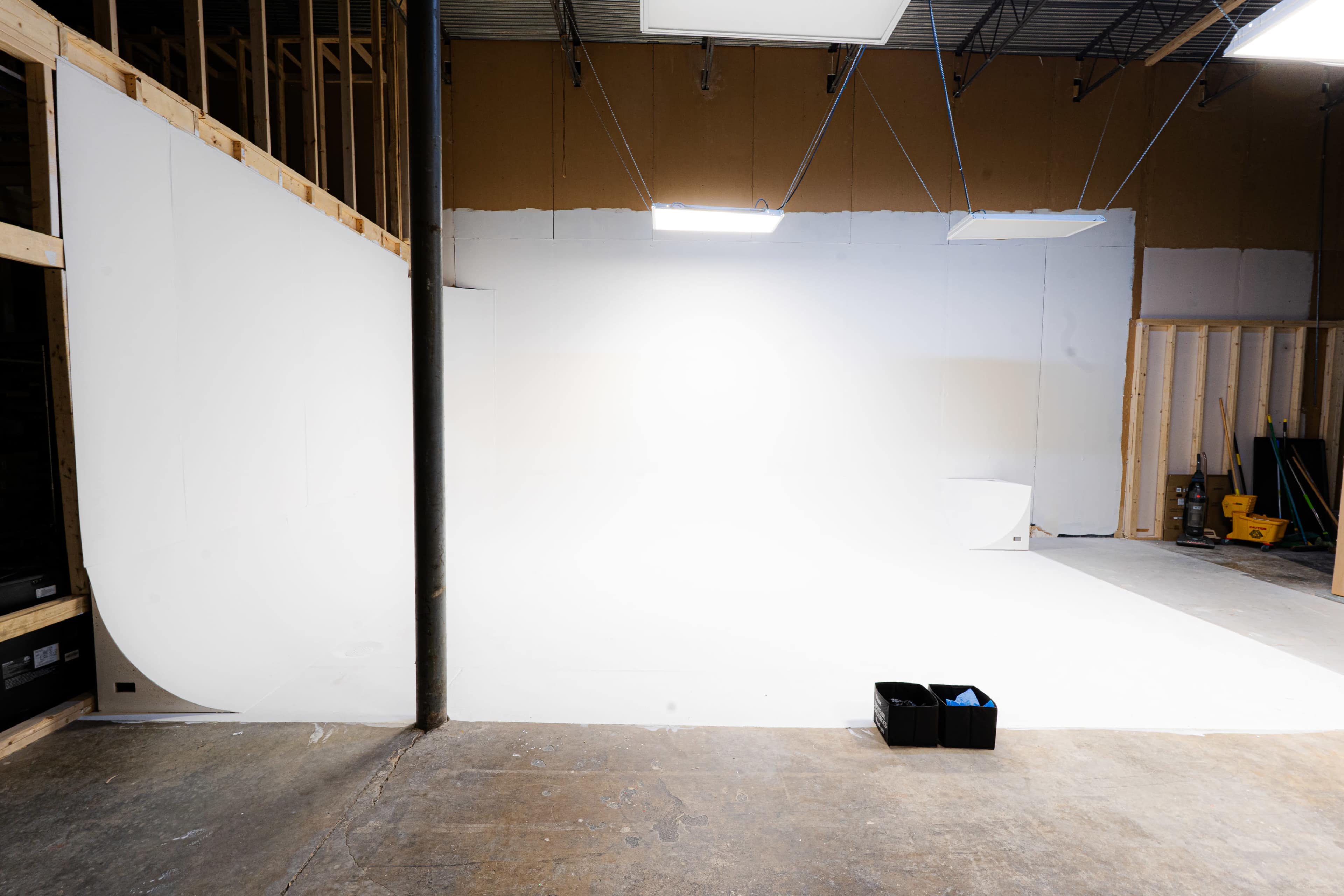 Studio B: Clean Industrial White Cyc Wall Image in Doraville, Atlanta, GA