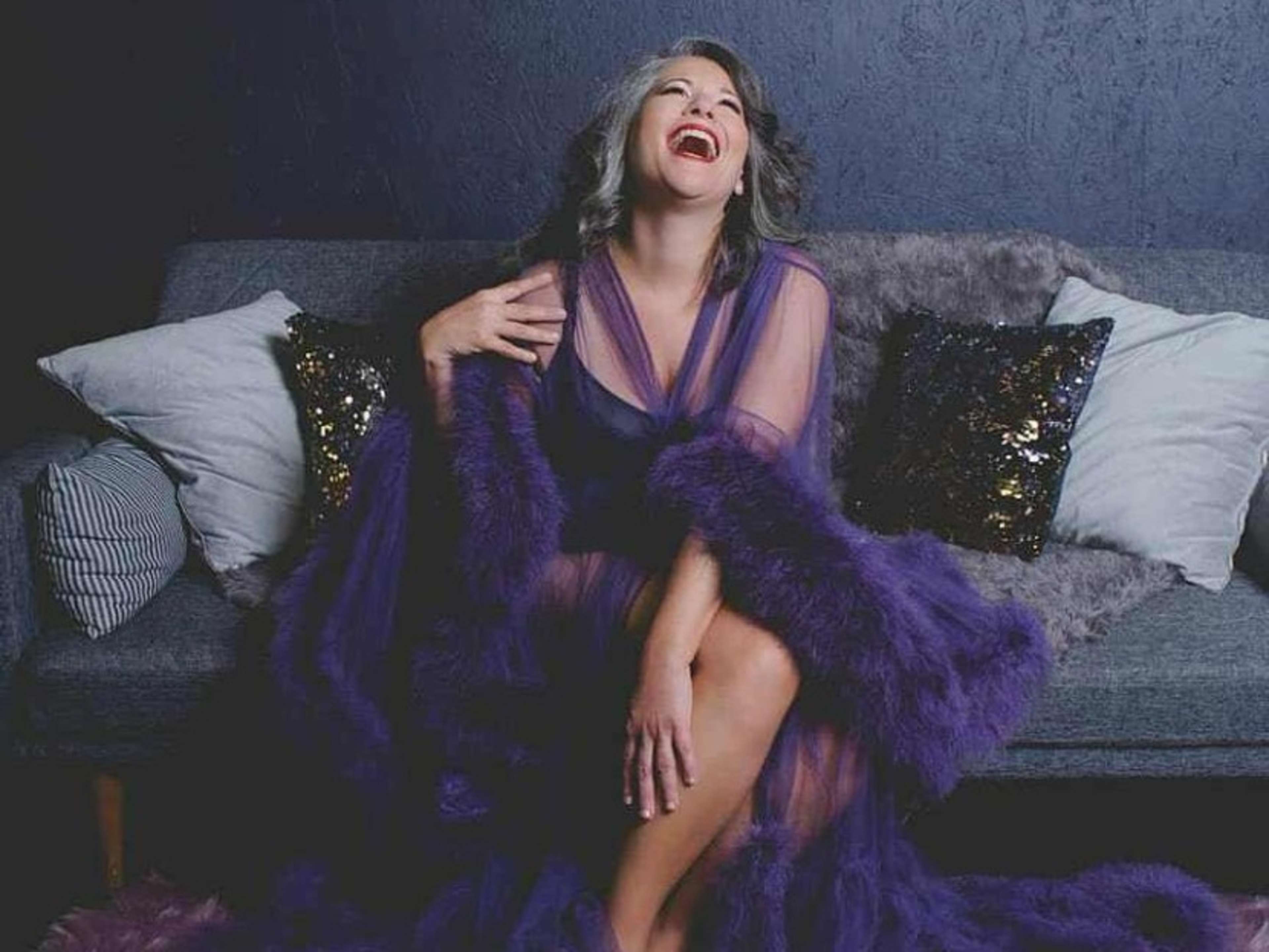 Purple Catherine D'Lish luxe robe